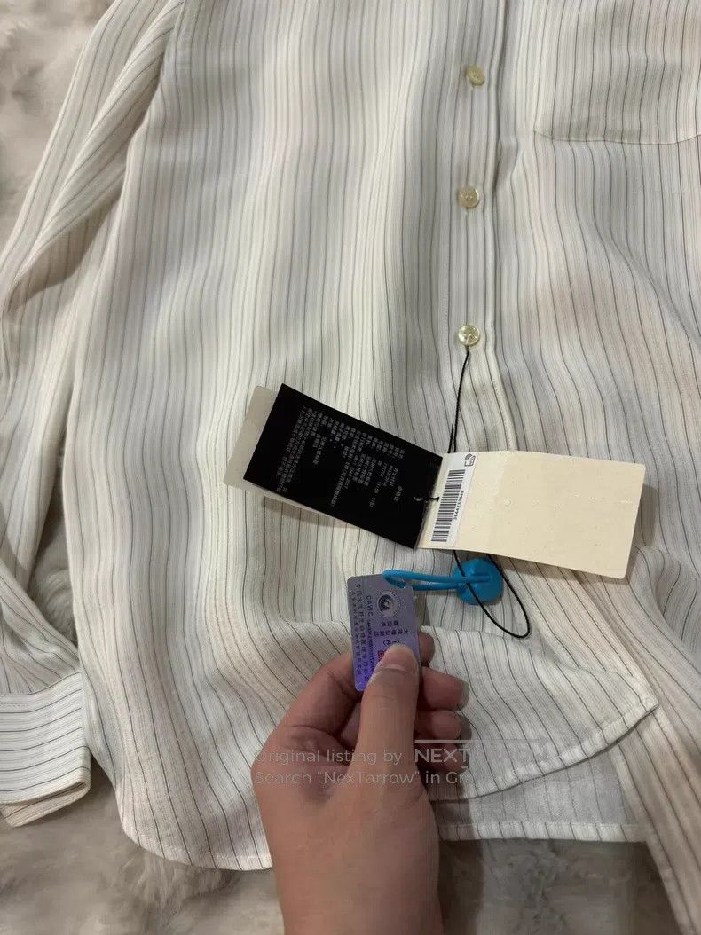 Saint Laurent Paris Saint Laurent Paris Mulberry Silk Striped Shirt Size XS / US 0-2 / IT 36-38 - 3 Thumbnail