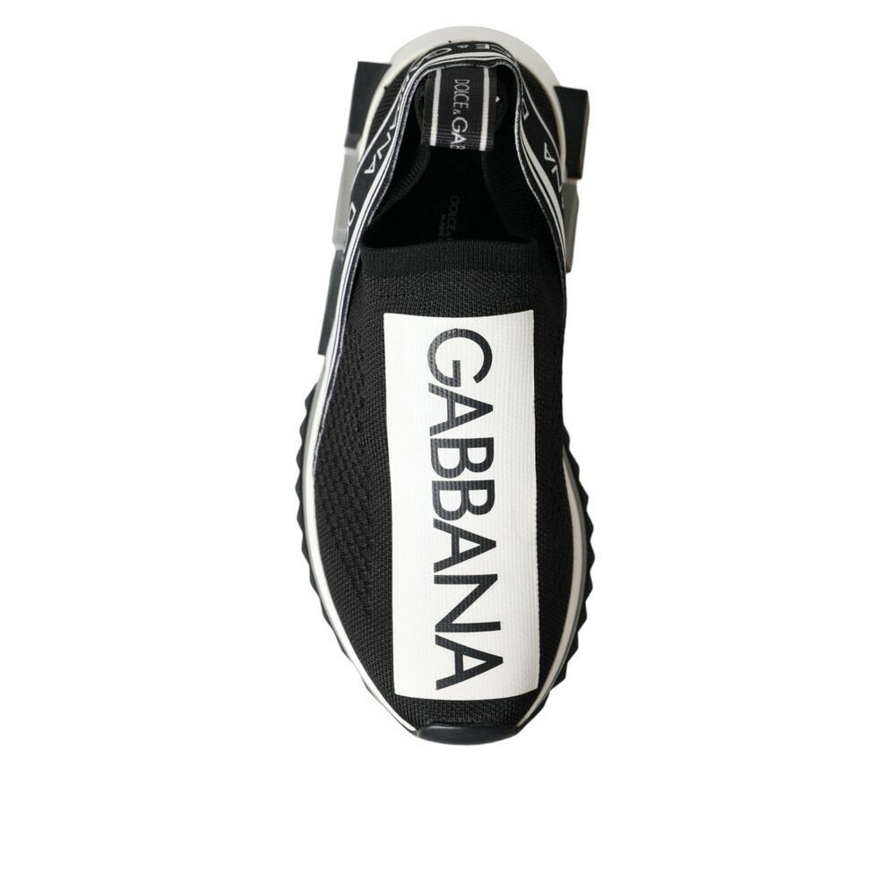 Dolce & Gabbana Dolce & Gabbana Black White Slip On Sorrento Sneakers Shoes Size US 8.5 / IT 38.5 - 8 Thumbnail