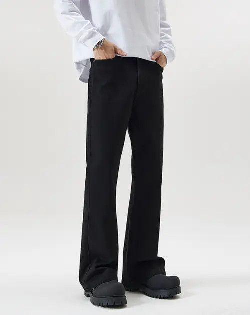 VIBE Black Vintage Stretch Slim-Fit Bootcut Jeans Size US 32 / EU 48 - 8 Thumbnail