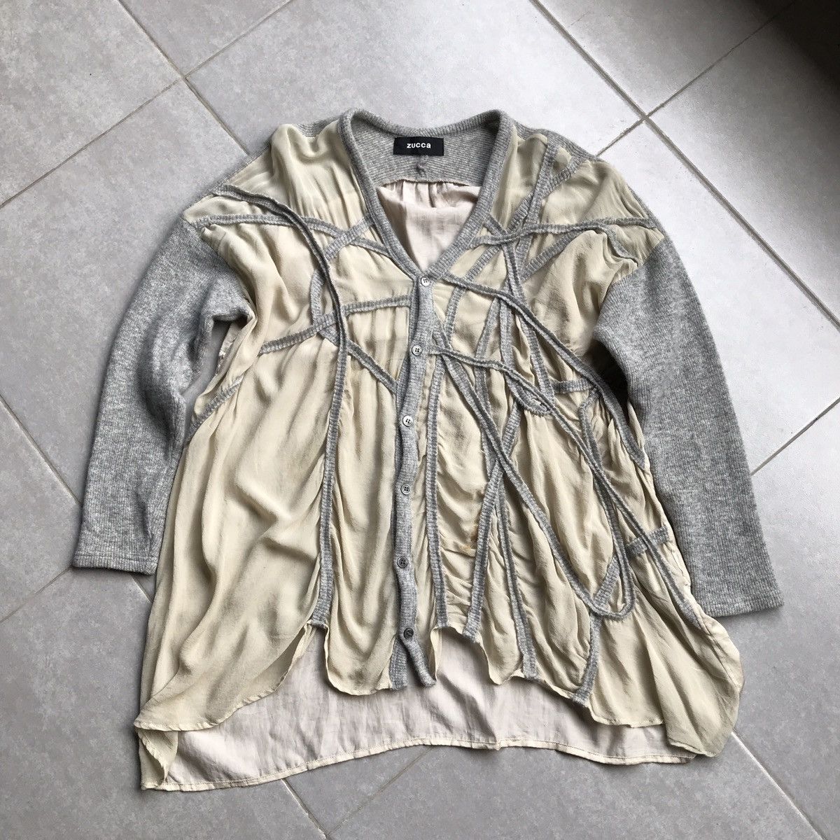 Issey Miyake × Zucca Zucca silk cardigan Size M / US 6-8 / IT 42-44 - 1 Thumbnail