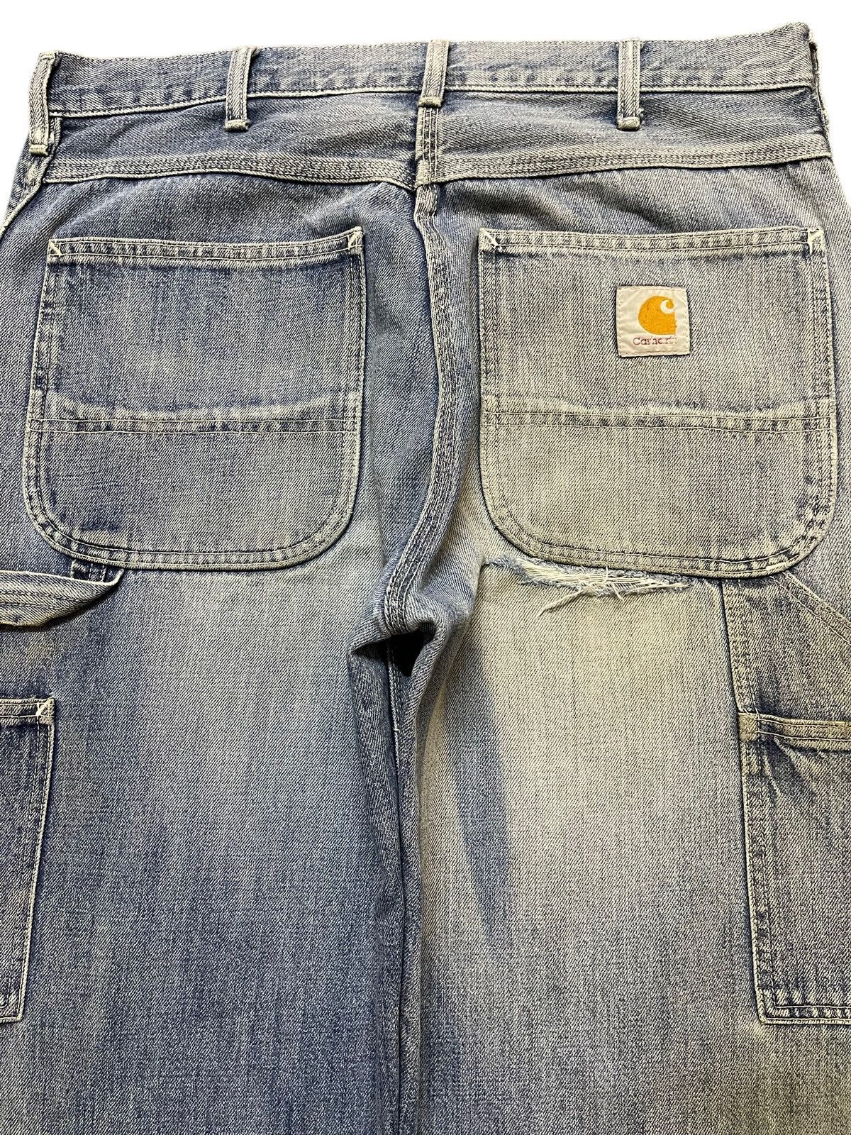 Carhartt Vintage Carhatt Carpenter Mud Wash Faded Distress Baggy Jean Size US 34 / EU 50 - 5 Thumbnail