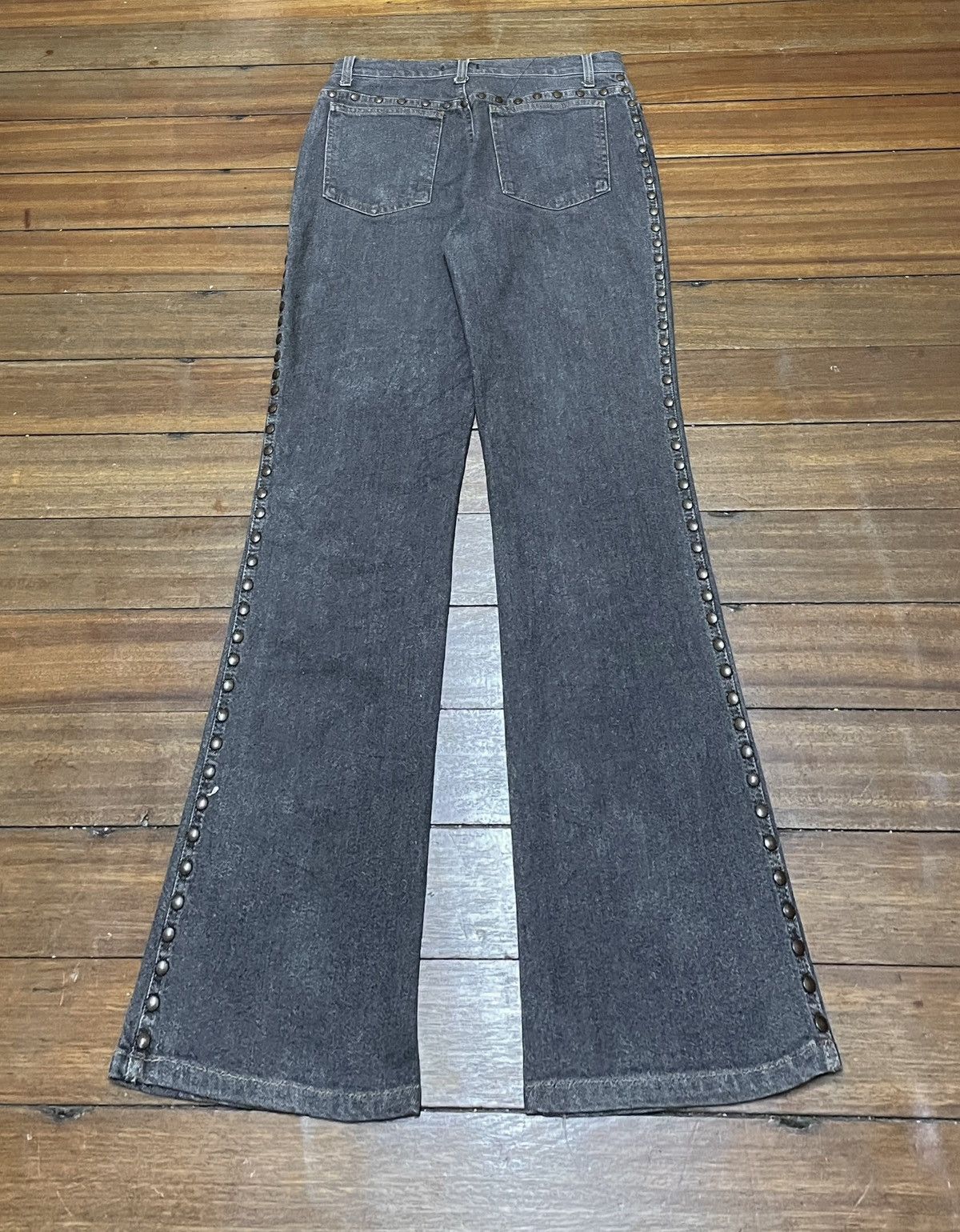 14th Addiction Very Rare Design Vintage Brand Moschino Flared Jeans 1990s Size US 29 - 2 Thumbnail