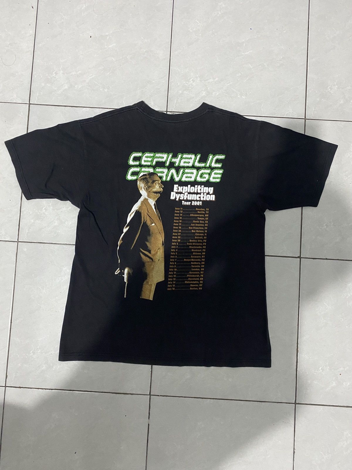 Band Tees Rare Cephalic Carnage Exploiting Tour 2001 Death Metal Band Size US L / EU 52-54 / 3 - 6 Thumbnail