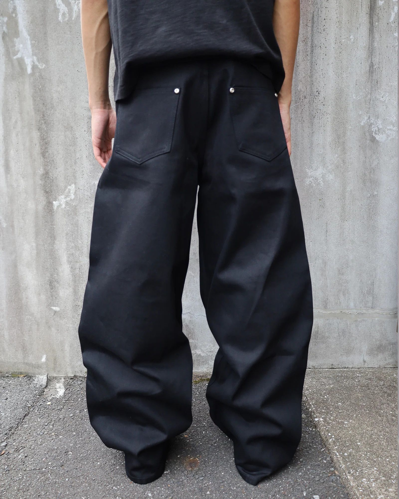 Other Berlin Inc Japanese Selvedge Wide-Leg Baggy Denim - Black Size US 34 / EU 50 - 7 Thumbnail