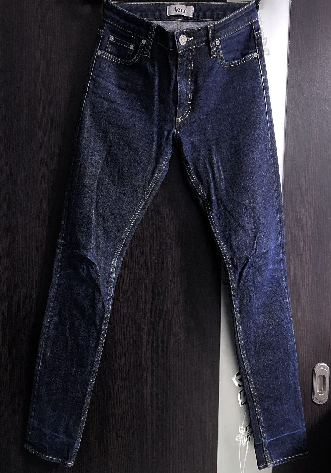 Acne Studios Women's Vintage Acne Studios Flex Wet Blue Jeans Denim Slim Size 27" / US 4 / IT 40 - 4 Thumbnail