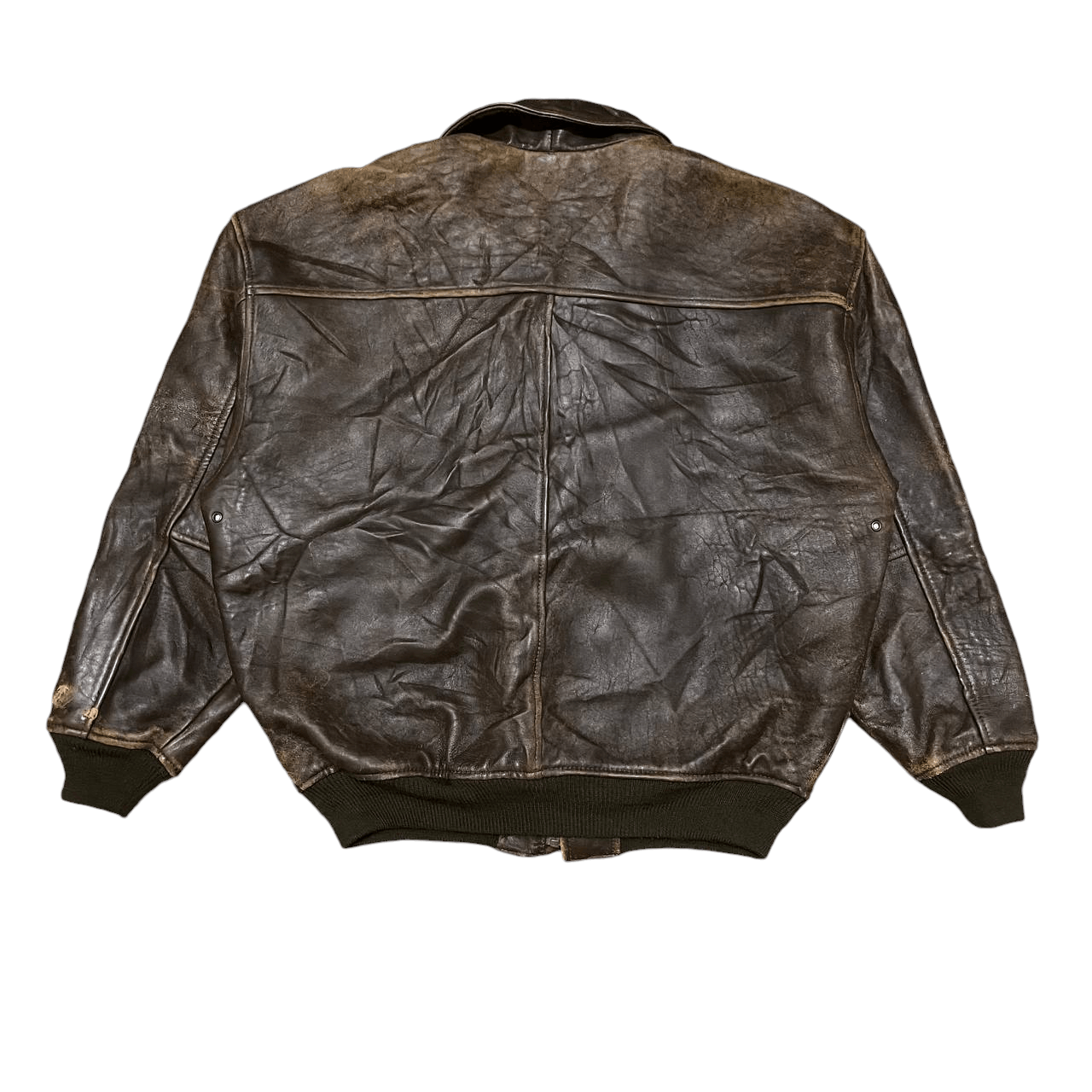Leather Vintage Japanese Brand Bomber Leather Jacket A2 Size US L / EU 52-54 / 3 - 12 Thumbnail