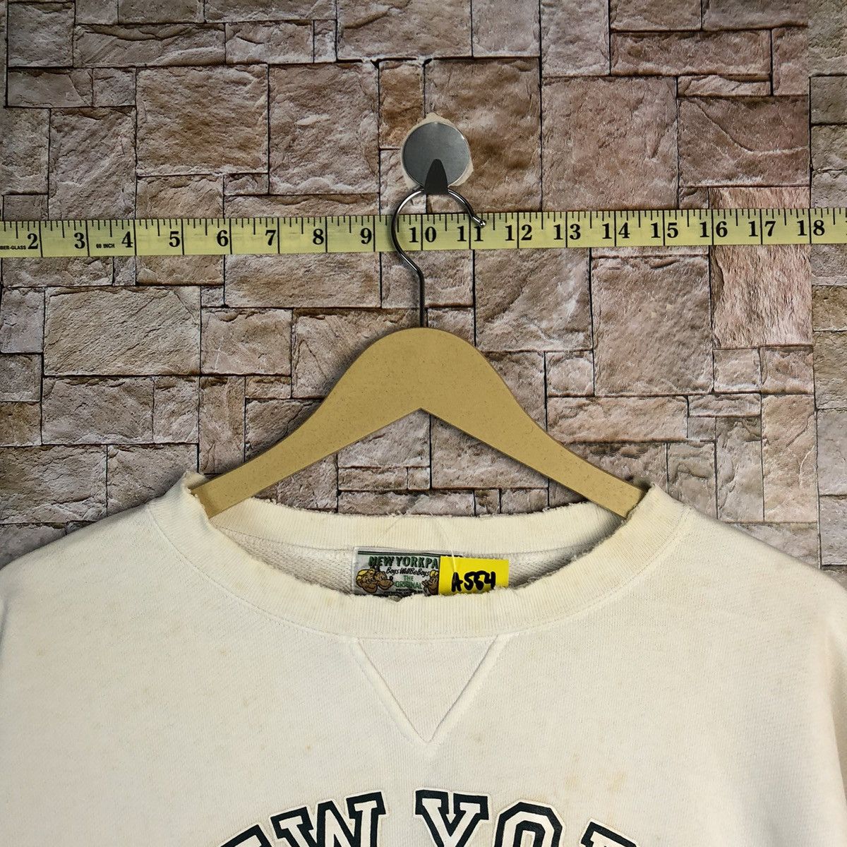 Vintage 1984 New York Papa vintage White Sweatshirt #A554 Size US M / EU 48-50 / 2 - 4 Thumbnail