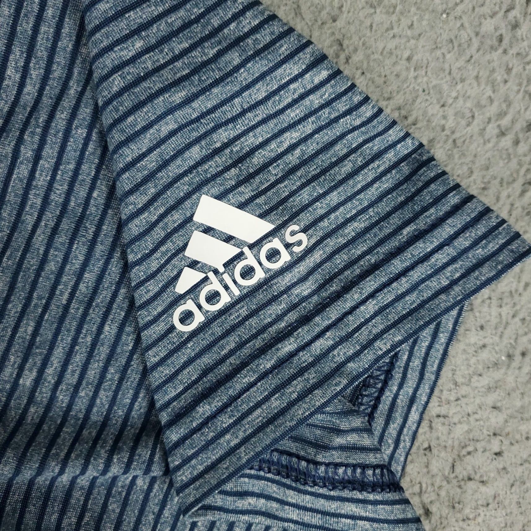 Adidas Adidas Polo Shirt Mens XL Blue Striped Casual Golf Short Sleeve Polo Size US XL / EU 56 / 4 - 3 Thumbnail