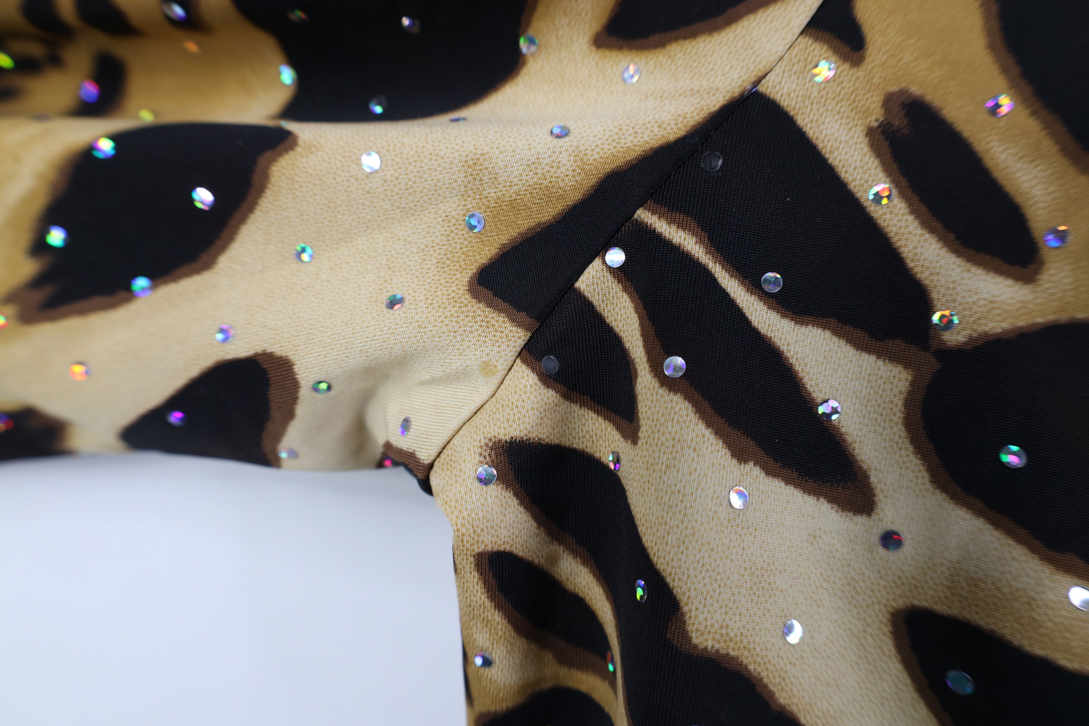 Vintage Vintage 90s Y2K Babydoll Fairy Leopard Cheetah Shirt Top USA Size XL / US 12-14 / IT 48-50 - 7 Thumbnail