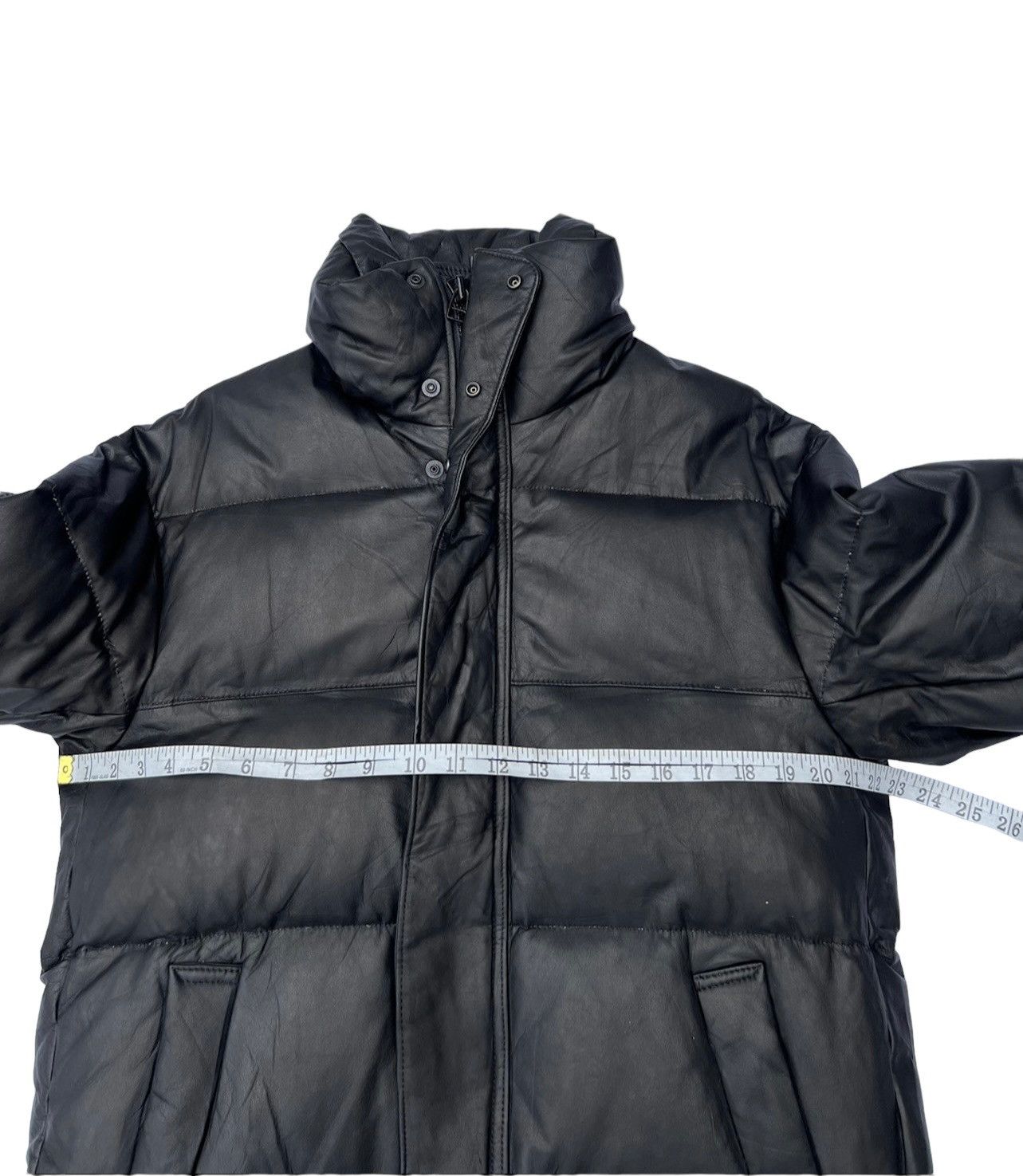 Naissance NAISSANCE Japan Black Leather Down Puffer Parka Jacket Size US M / EU 48-50 / 2 - 3 Thumbnail
