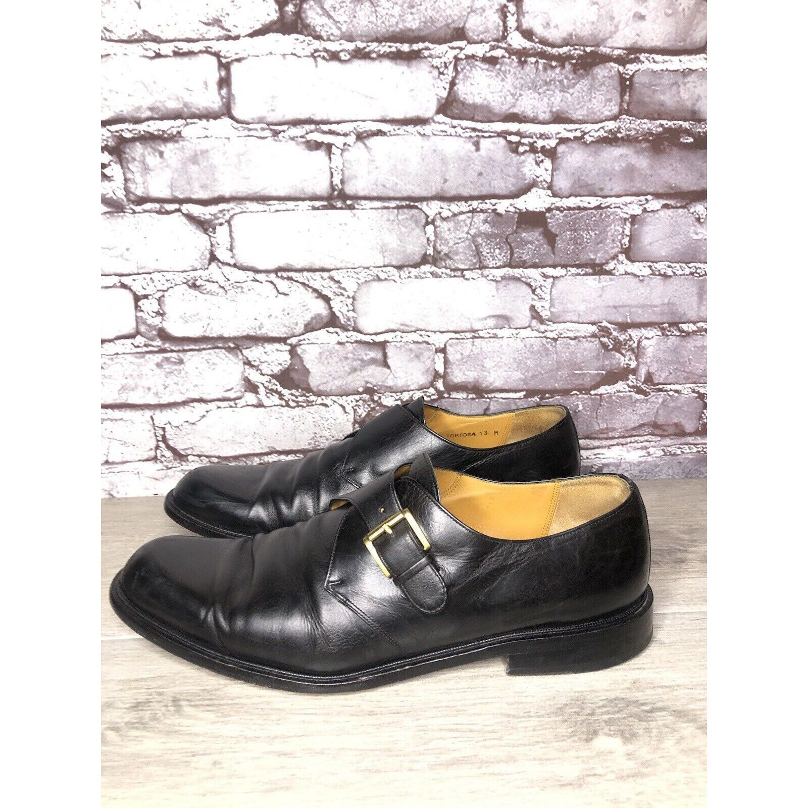 Mezlan Mezlan Tortosa Black Leather Monk Strap Leather Dress Shoes Size US 13 / EU 46 - 7 Thumbnail