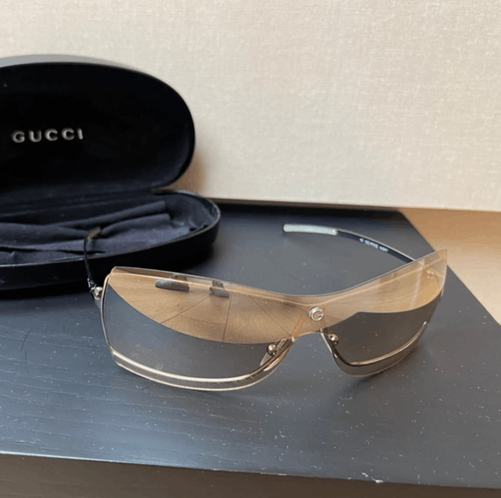 Gucci Gucci Sunglasses Bamboo Mask Logo Shield GG Sport Vintage Size ONE SIZE - 1 Thumbnail
