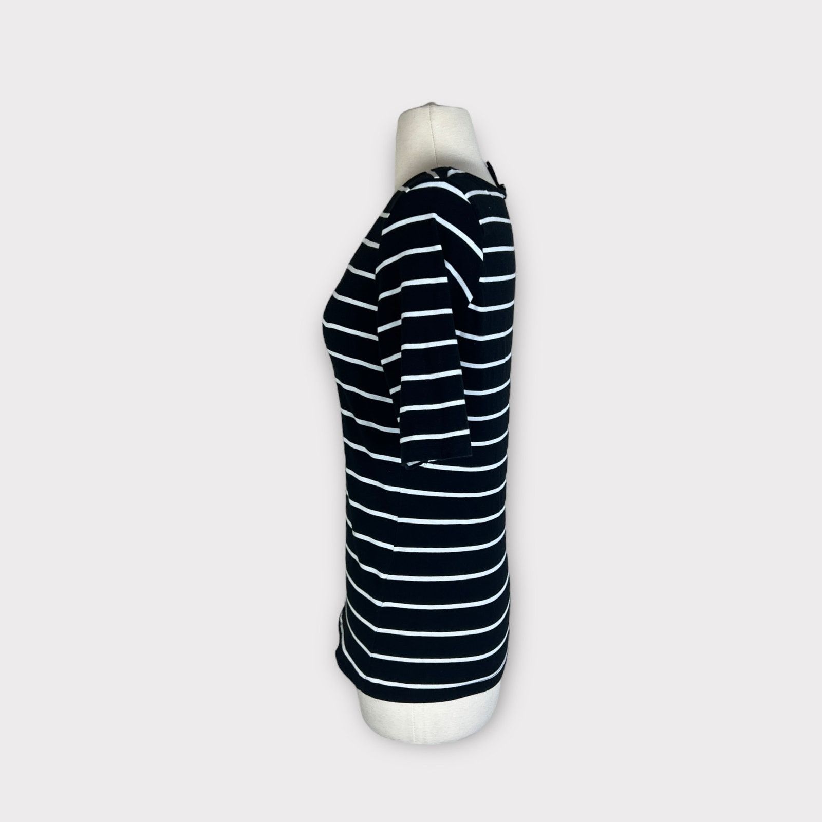 H&M H&M Basic | Striped Round Neck Strip Top | Medium Size M / US 6-8 / IT 42-44 - 2 Thumbnail