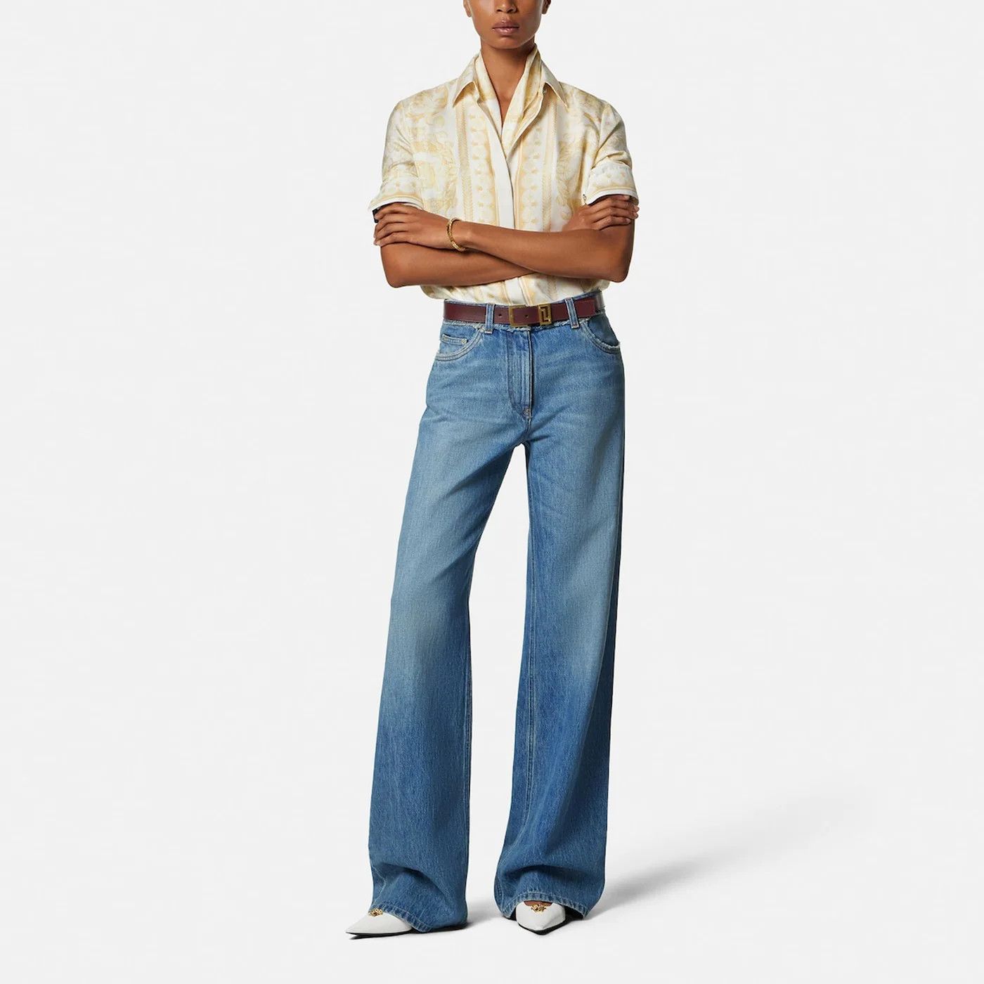 Versace o1d2blof0426 Denim Jeans in Blue Size 27" / US 4 / IT 40 - 2 Thumbnail