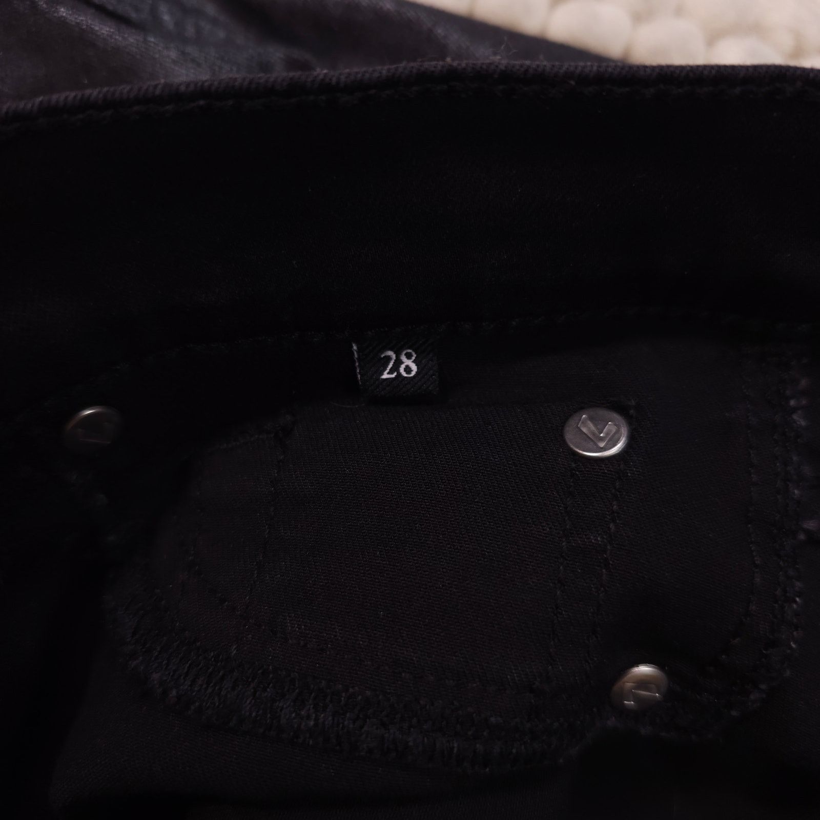 7 For All Mankind 7 For All Mankind High Waist Straight Jeans Coated Pewter 28 Size 28" / US 6 / IT 42 - 5 Thumbnail