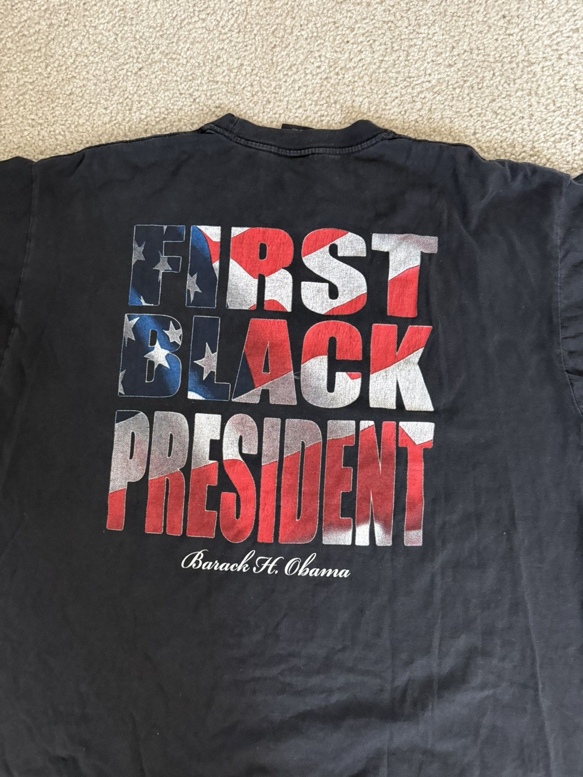 Rap Tees × Vintage vintage boxy barack obama rap tee Size US XL / EU 56 / 4 - 5 Thumbnail