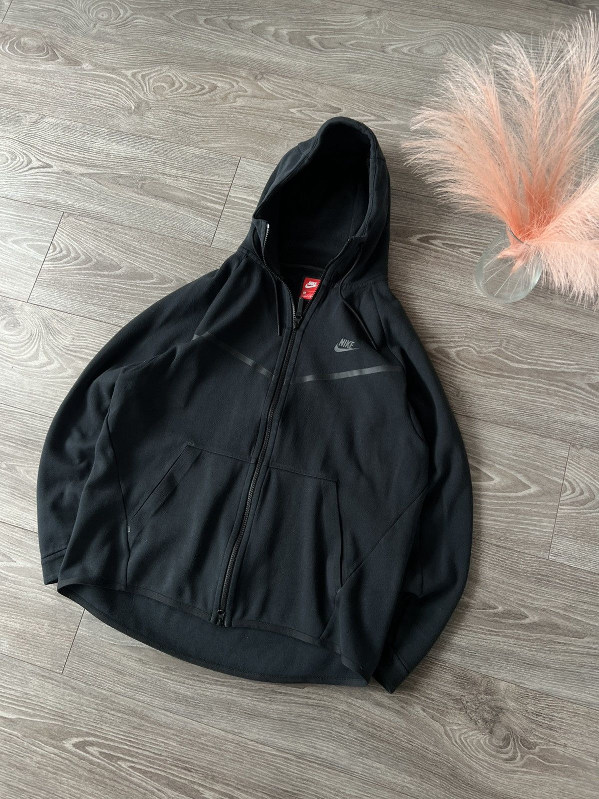 Designer × Nike ‼️Nike Tech Fleece Triple Black Windrunner Zip Hoodie‼️ Size US L / EU 52-54 / 3 - 8 Thumbnail