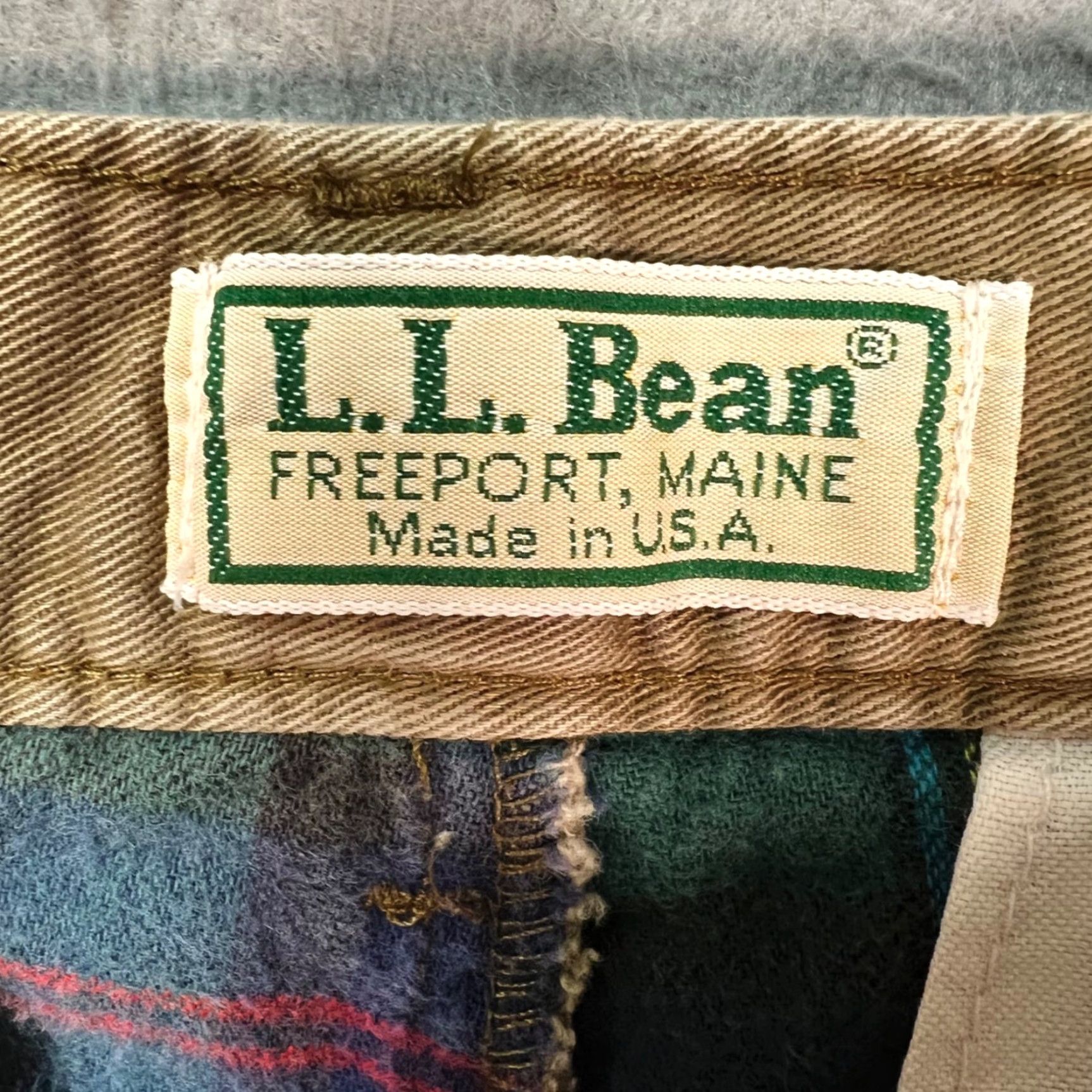 Vintage L.L. Bean Mens Pants Chino Flat Front Lined Fleece Beige Khaki Cotton 30x27 Regular Vintage No (Mens, 30, 27) Size US 30 / EU 46 - 3 Thumbnail