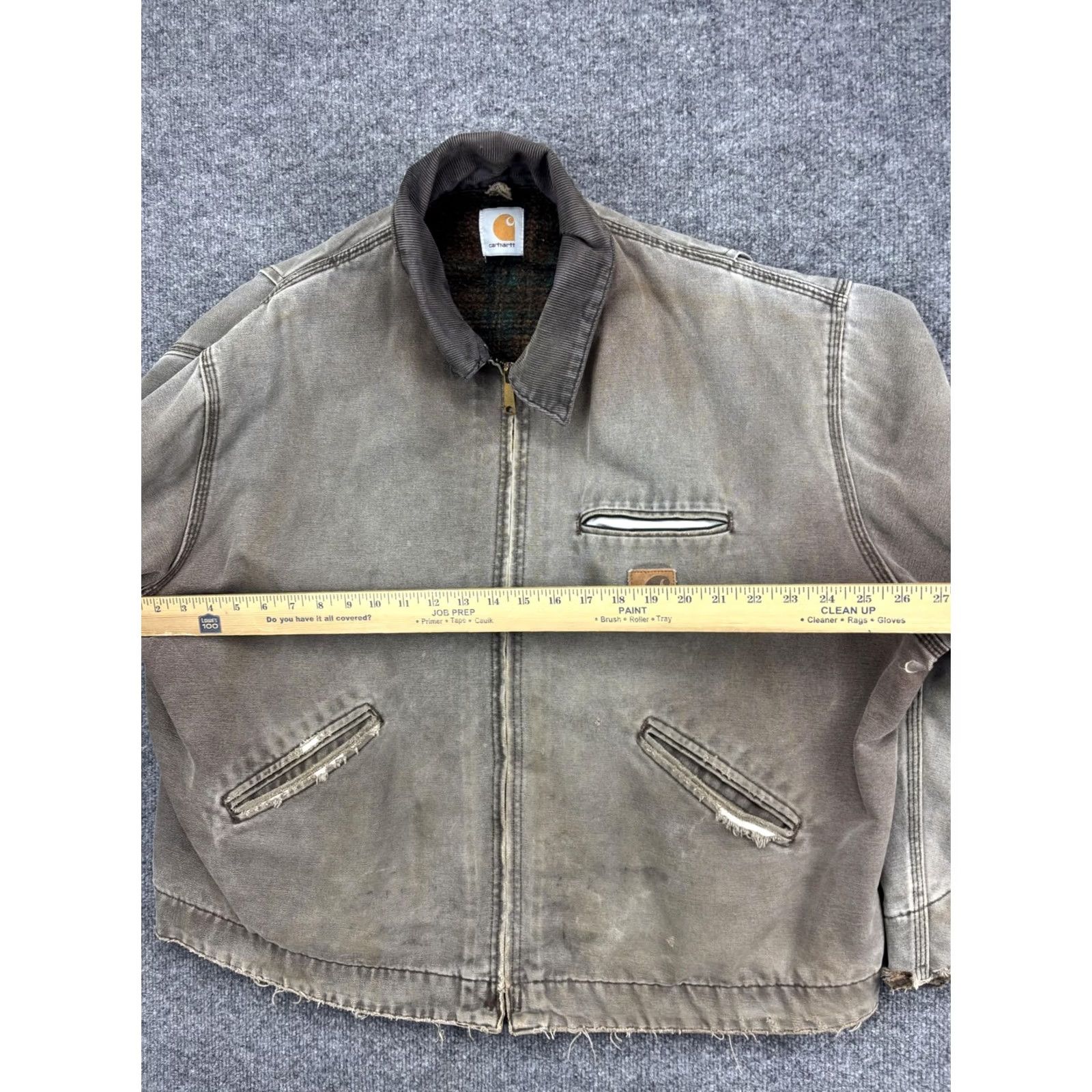 Carhartt Vintage Carhartt J97 Blanket-Lined Detroit Mens XL Green Canvas Work Heavy Jacket Size US XL / EU 56 / 4 - 5 Thumbnail
