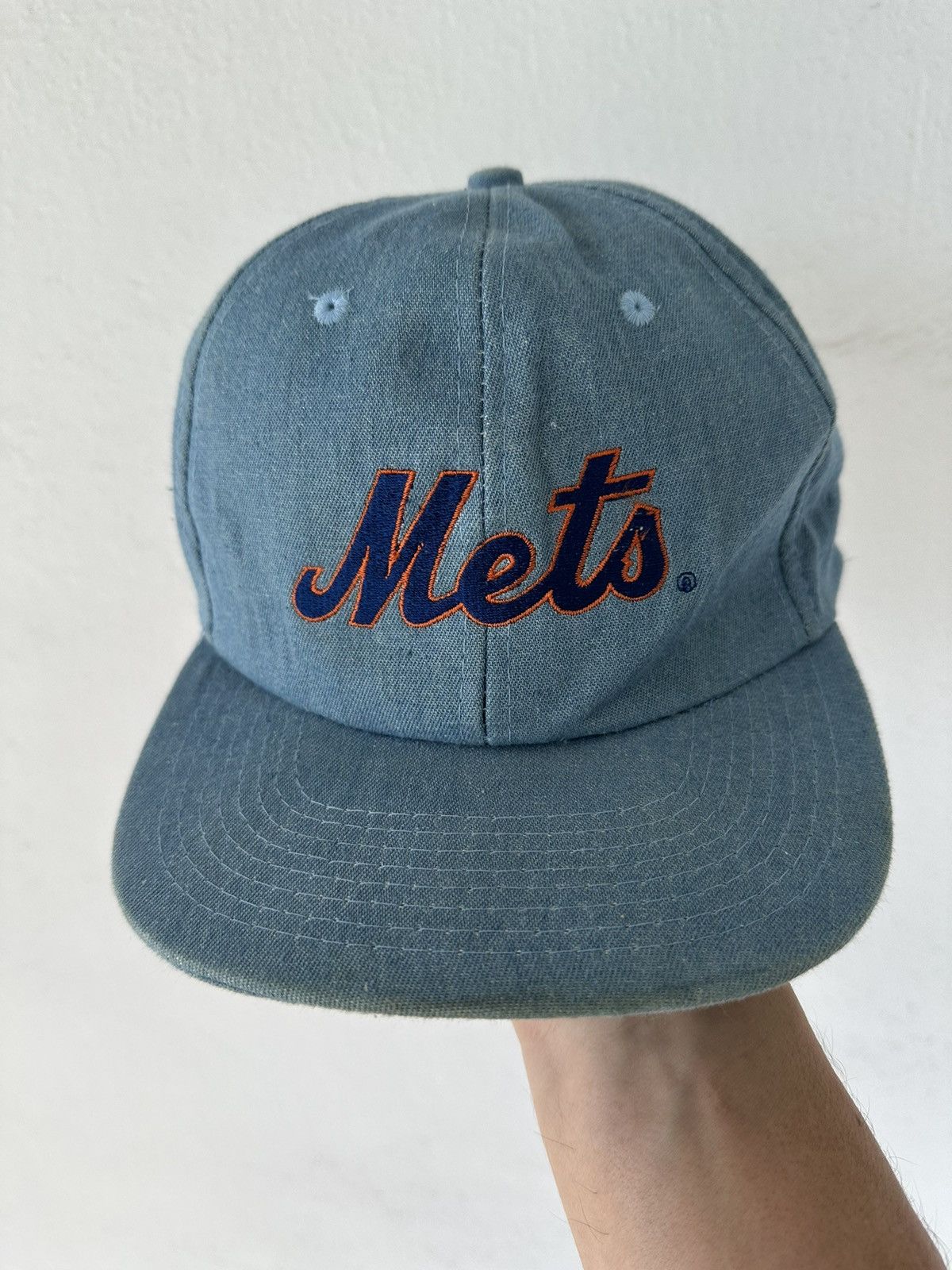 Vintage 90s Vintage NY Mets x SHARP Snap Back Hat | Grailed