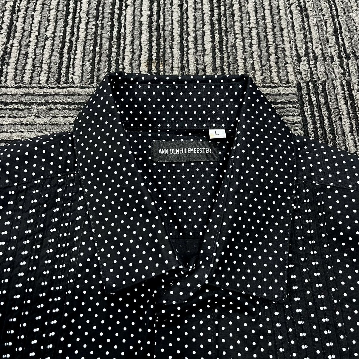 Ann Demeulemeester RARE Ann Demeulemeester Pleated Polkadot shirt Size US L / EU 52-54 / 3 - 4 Thumbnail