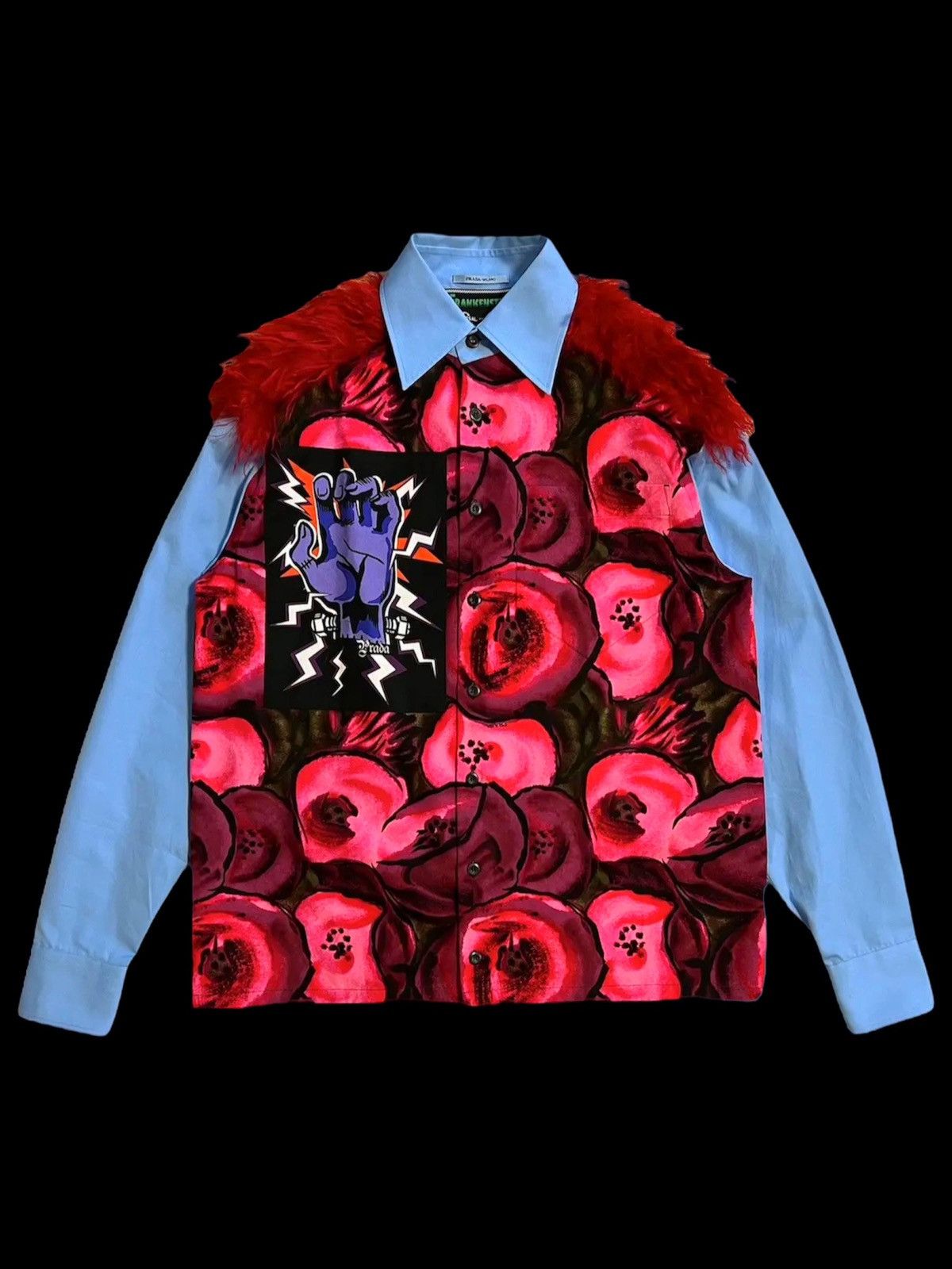 Prada × Universal Studios Runway FW19 Mohair Frankenstein Button Up Size US S / EU 44-46 / 1 - 2 Thumbnail