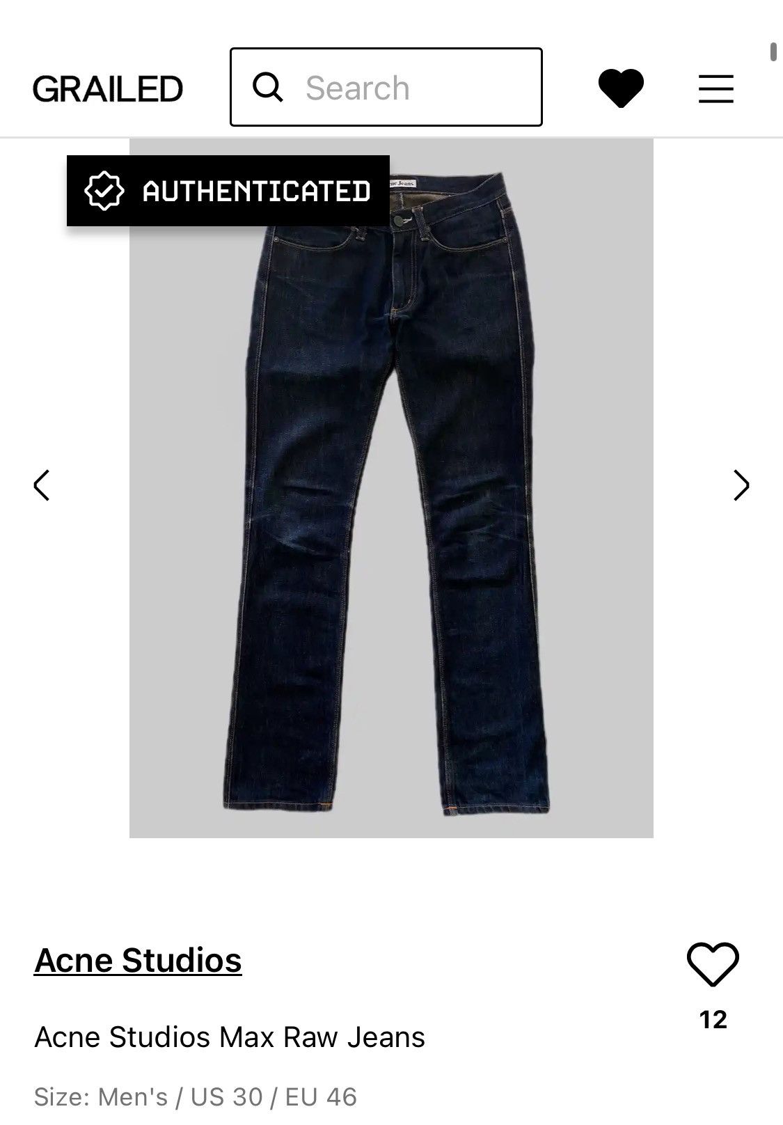 Acne Studios Acne Studios Max Raw Jeans Size US 30 / EU 46 - 2 Thumbnail