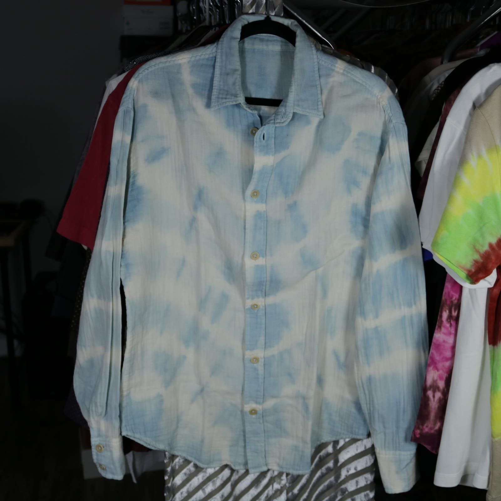 The Elder Statesman The Elder Statesman Gauze Tie Dye Shirt XS