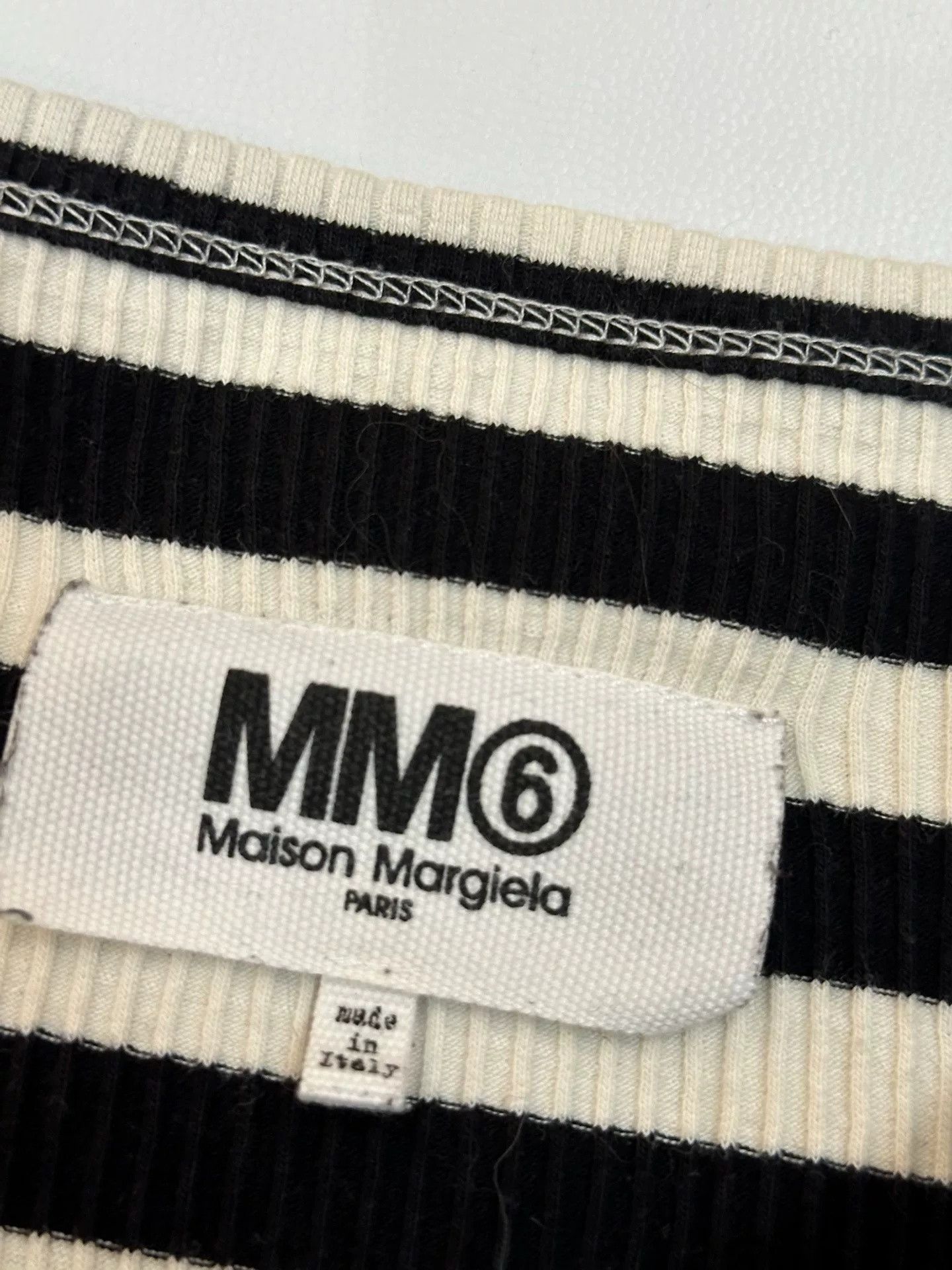 Maison Margiela Maison Margiela Striped Leather Panel Longsleeve Size US L / EU 52-54 / 3 - 3 Thumbnail