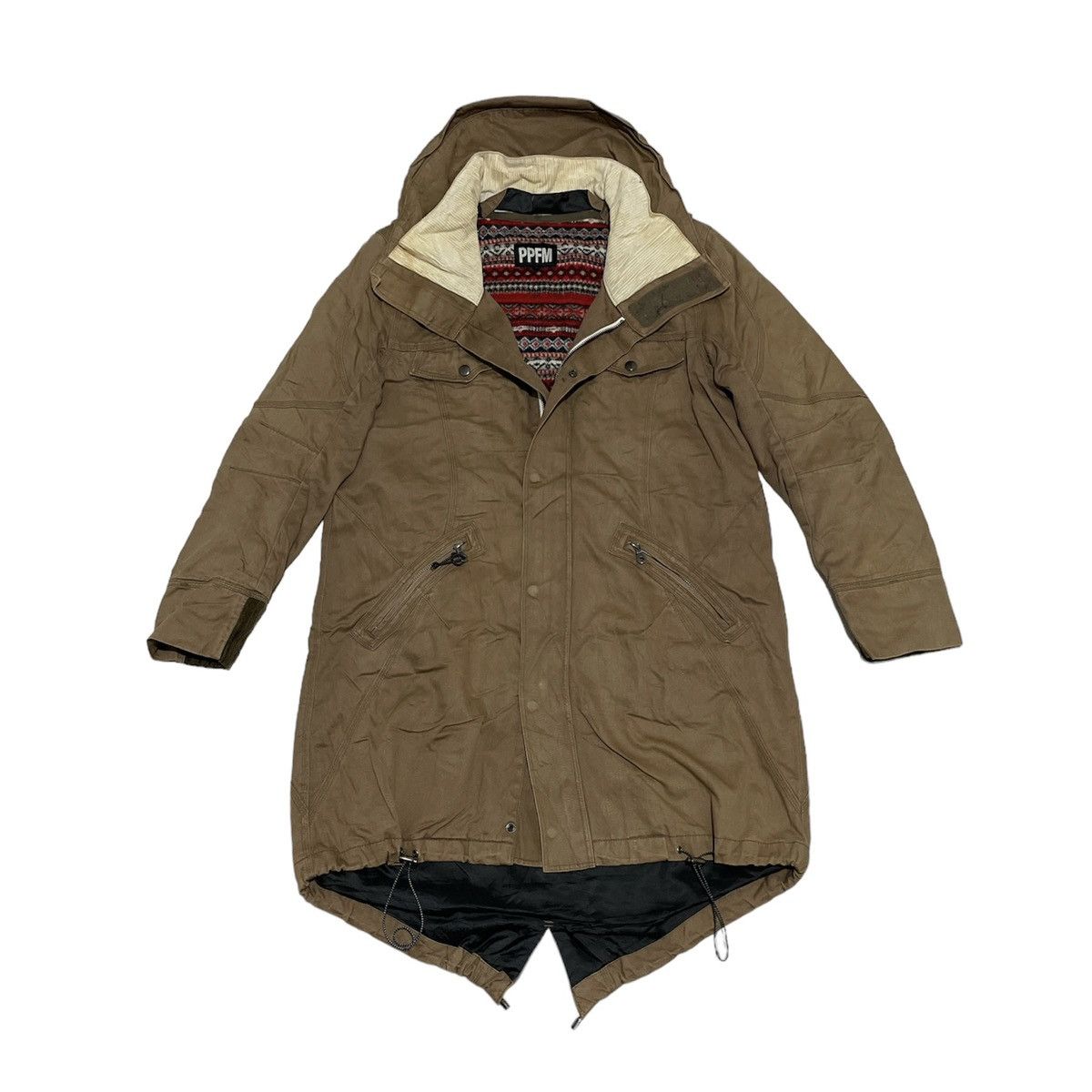 image of Ppfm Lined Parka Jacket in Mocha, Men's (Size Medium)