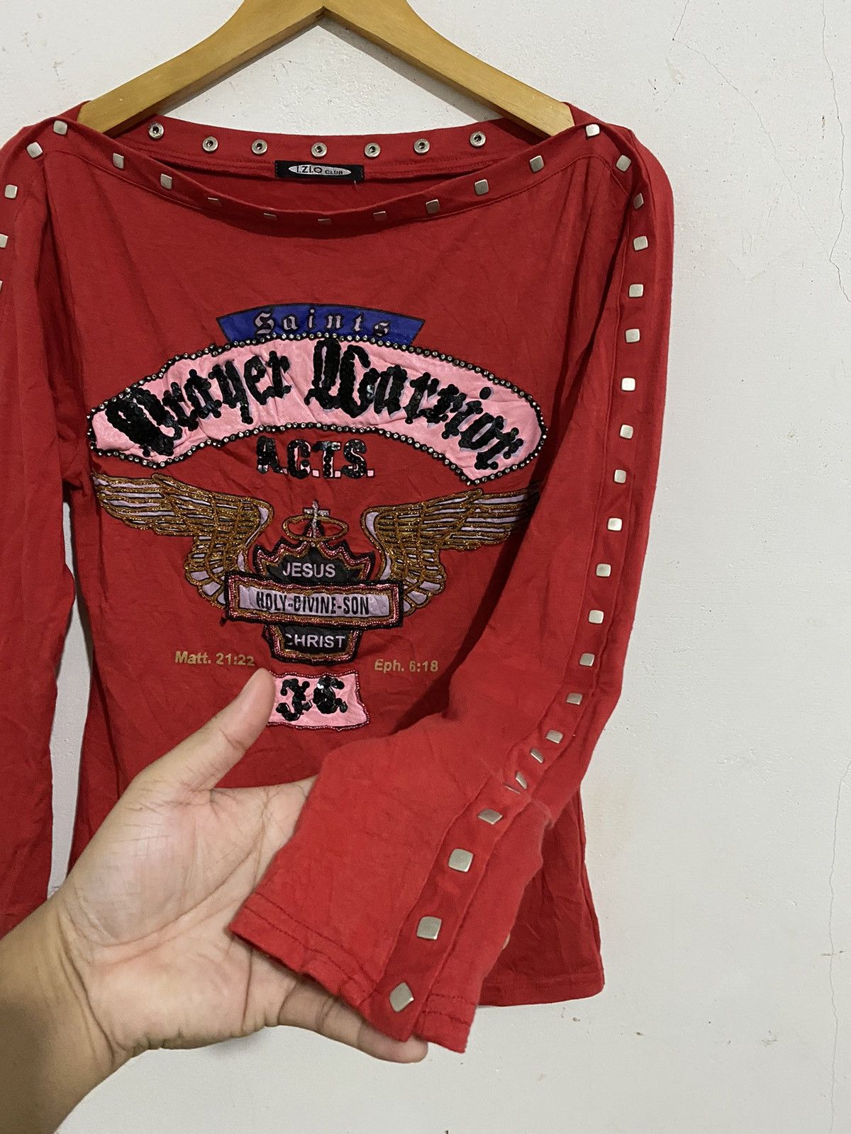 Vintage Japanese studed styled longsleeve kmrii AA0092 Size US S / EU 44-46 / 1 - 4 Thumbnail
