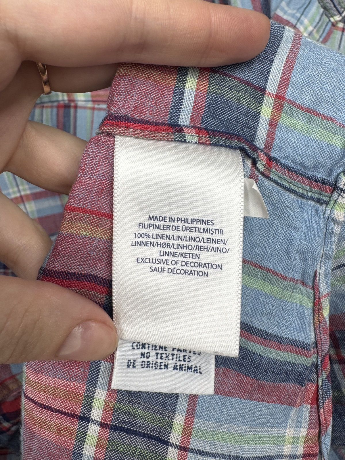 Polo Ralph Lauren Polo Ralph Lauren pure linen checkered multicolour shirt Size US XL / EU 56 / 4 - 11 Thumbnail