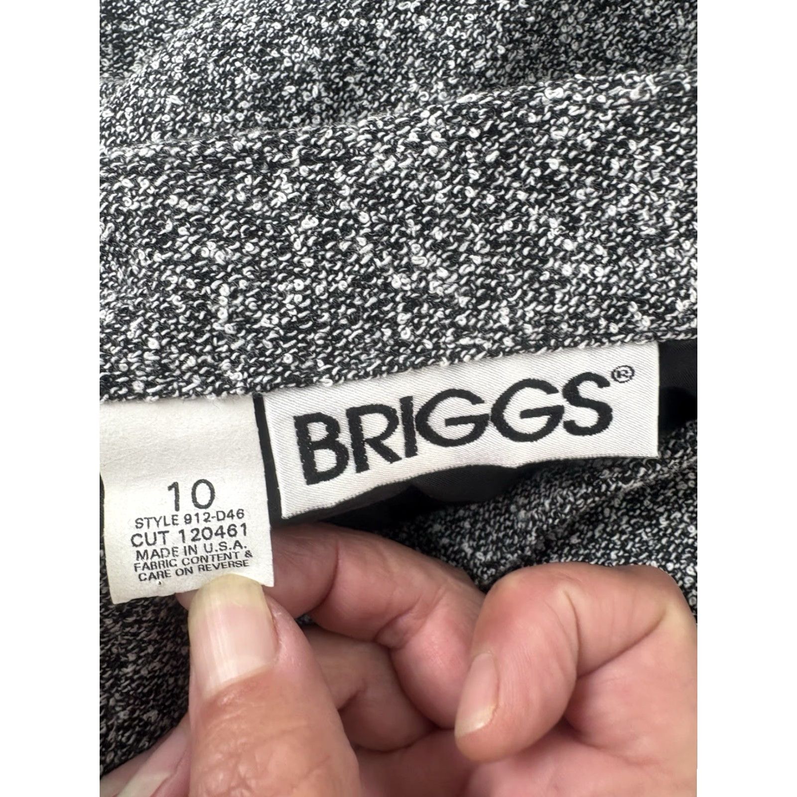 Vintage Vintage Briggs Block/Bk Wht Marled Textured Maxi Skirt Womens Size 10 USA Size 32" / US 10 / IT 46 - 7 Thumbnail