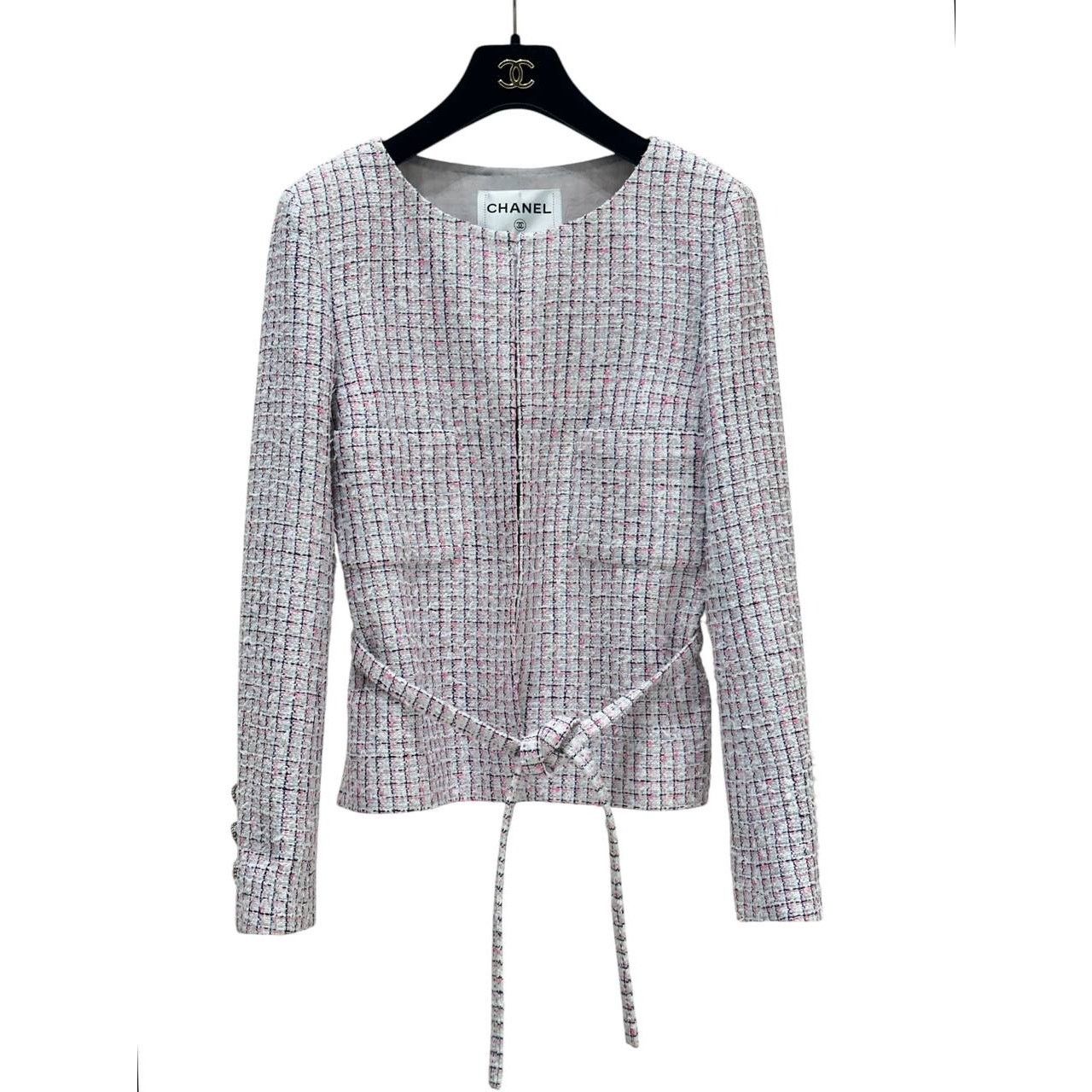Chanel Chanel 14C Pink Tweed Jacket Sz 38 Size S / US 4 / IT 40 - 1 Thumbnail
