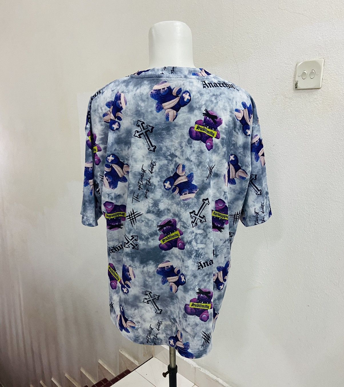 Japanese Brand JEANING WILD OVERPRINT ANARCHY TEE Size US XXL / EU 58 / 5 - 6 Thumbnail