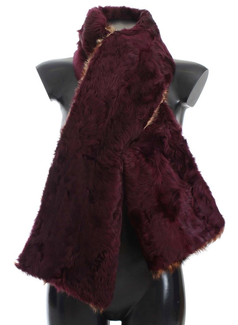 Dolce & Gabbana Exquisite Leopard Print Lambskin Fur Women's Scarf Size ONE SIZE - 1 Thumbnail