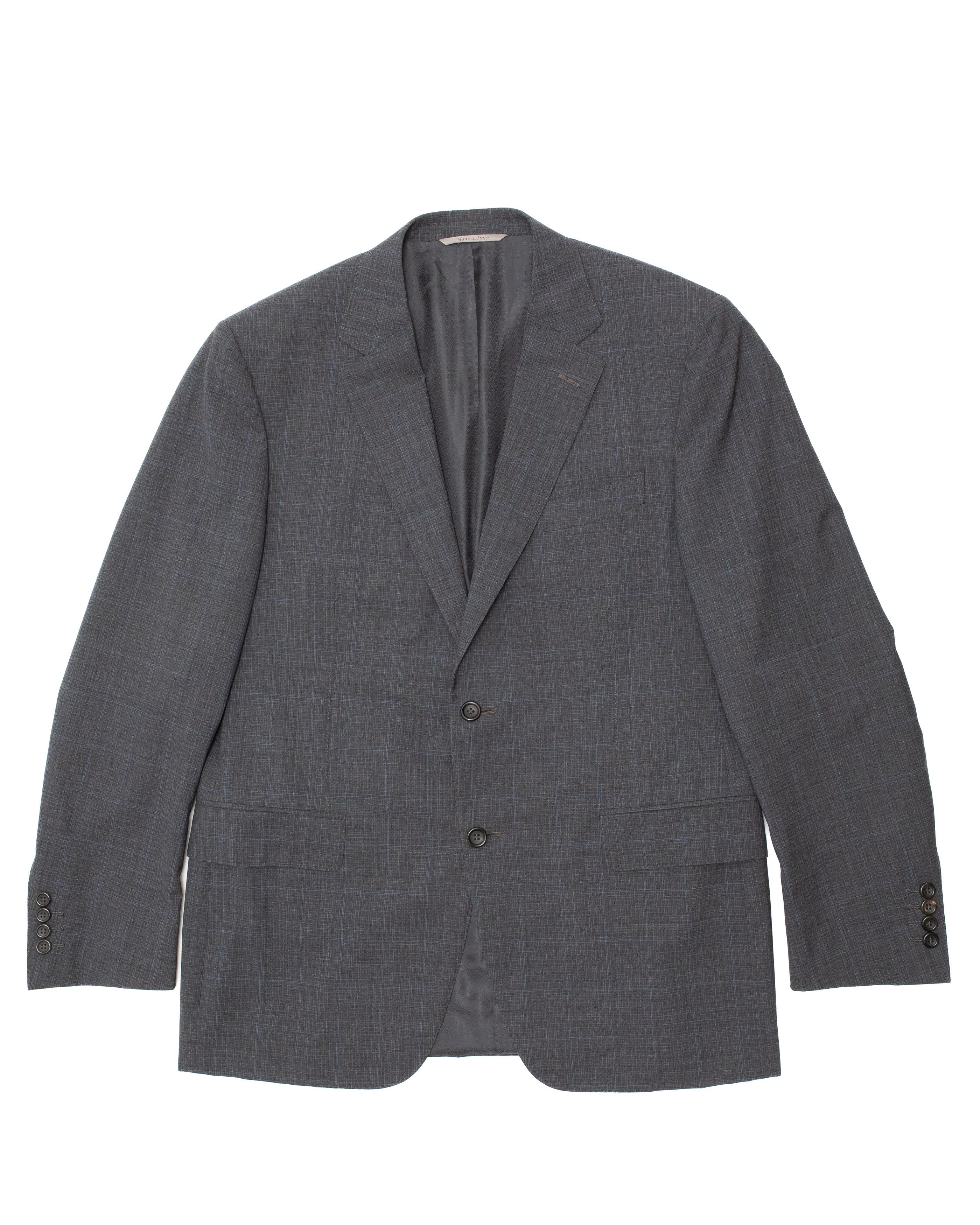 CANALI Exclusive 2k$ Super 150s Travel Check Suit Jacket