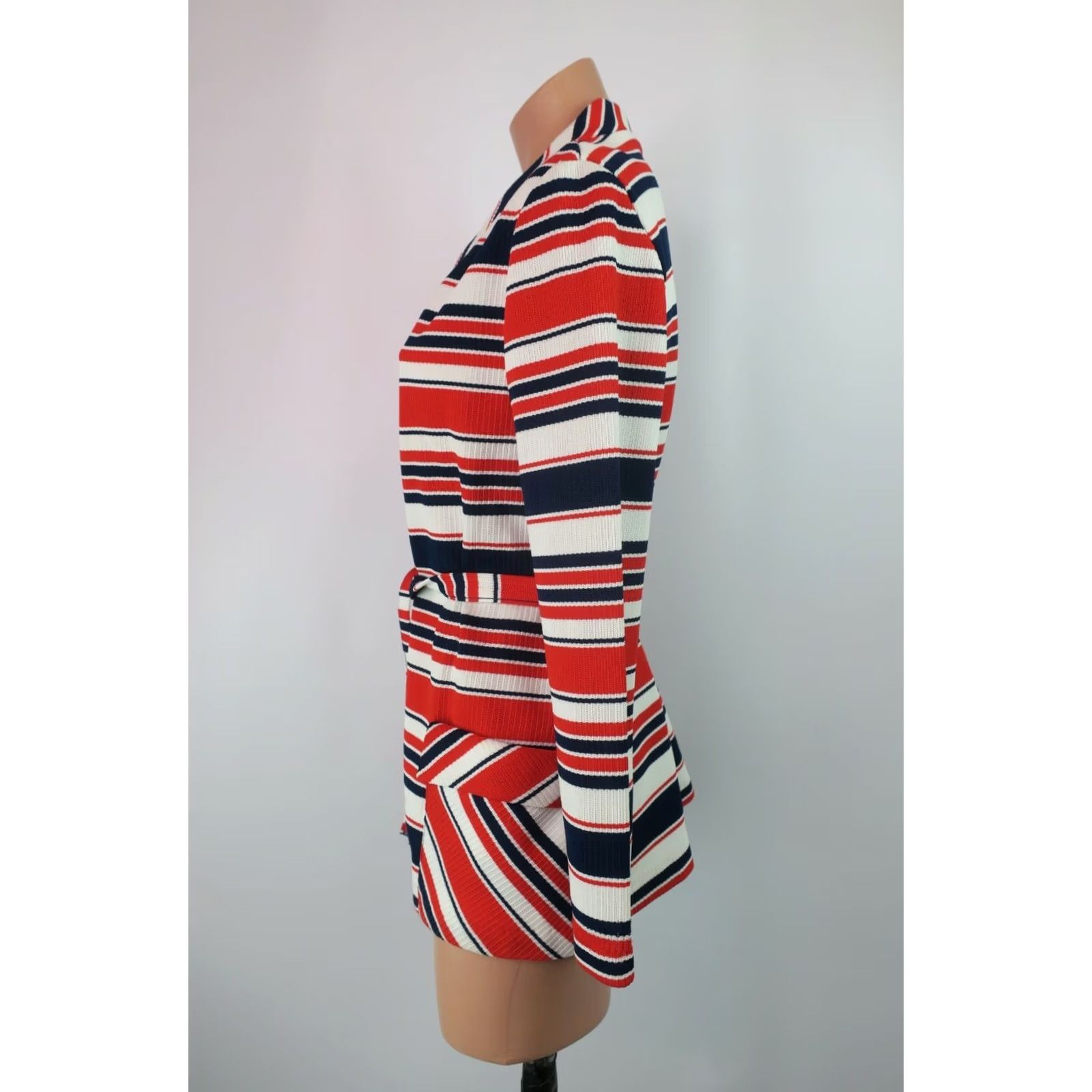 JCPenney Vtg 60s JCPenney Patriotic 4th of July Striped Red White Blue Jacket Fashions M Size M / US 6-8 / IT 42-44 - 6 Thumbnail