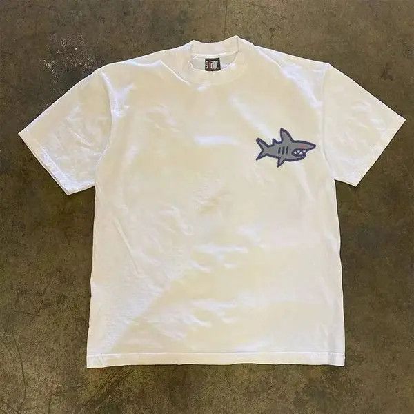 Japanese Brand Kiuchi x Akai White retro shark print t-shirt Size US M / EU 48-50 / 2 - 6 Thumbnail