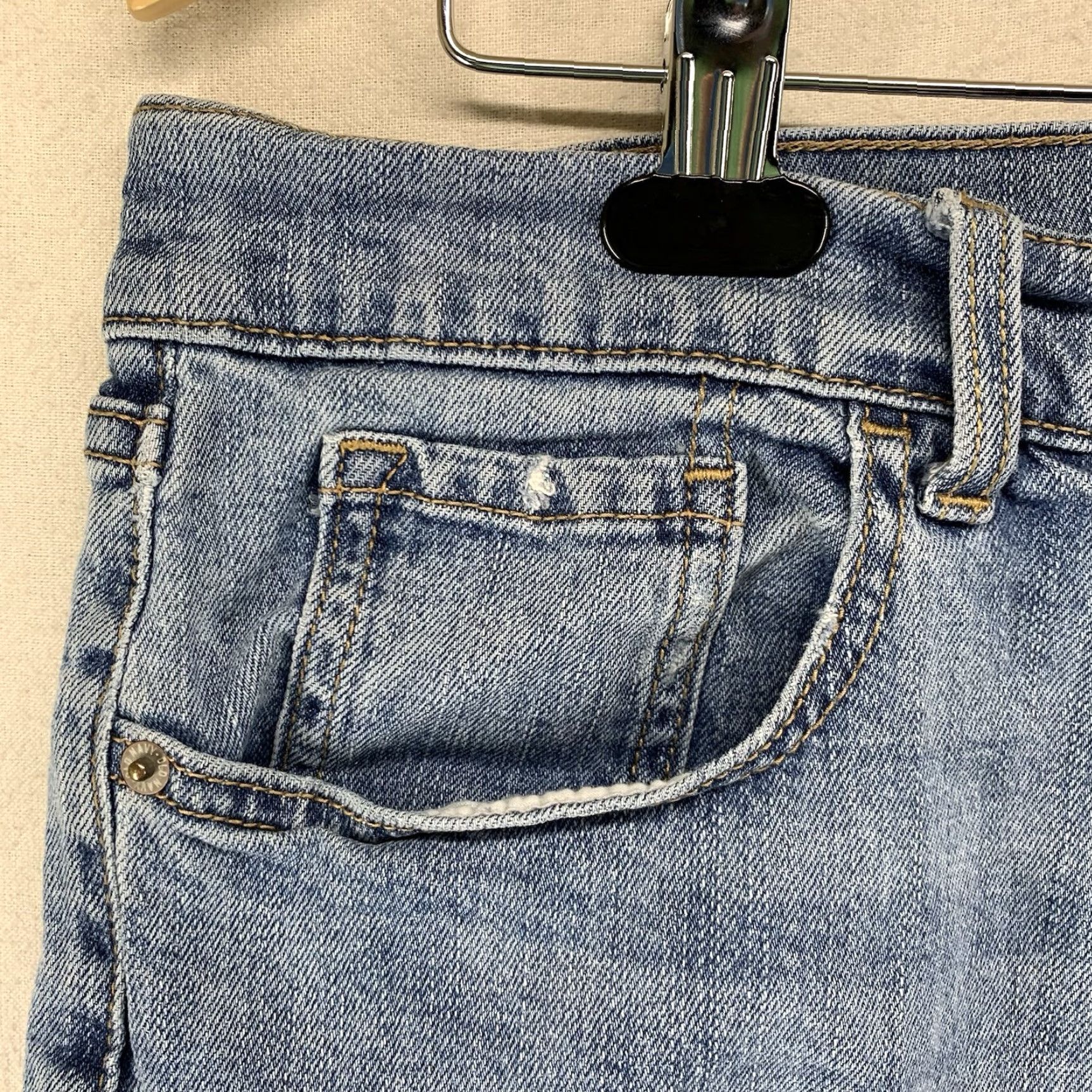 Old Navy VINTAGE Old Navy Women's Jeans Boyfriend Fit High Rise Cuffed 16 Denim Blue Casual Summer Size 38" / US 16 / IT 52 - 7 Thumbnail