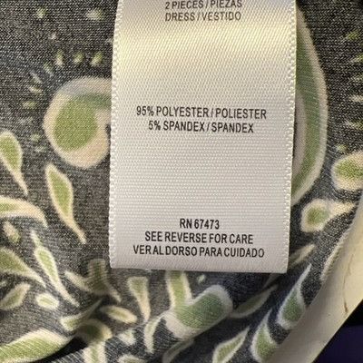 Other JULIAN TAYLOR Sz 16 A-Line Dress Black White Green Leaf Slee Size XXL / US 16-18 / IT 52-54 - 12 Thumbnail