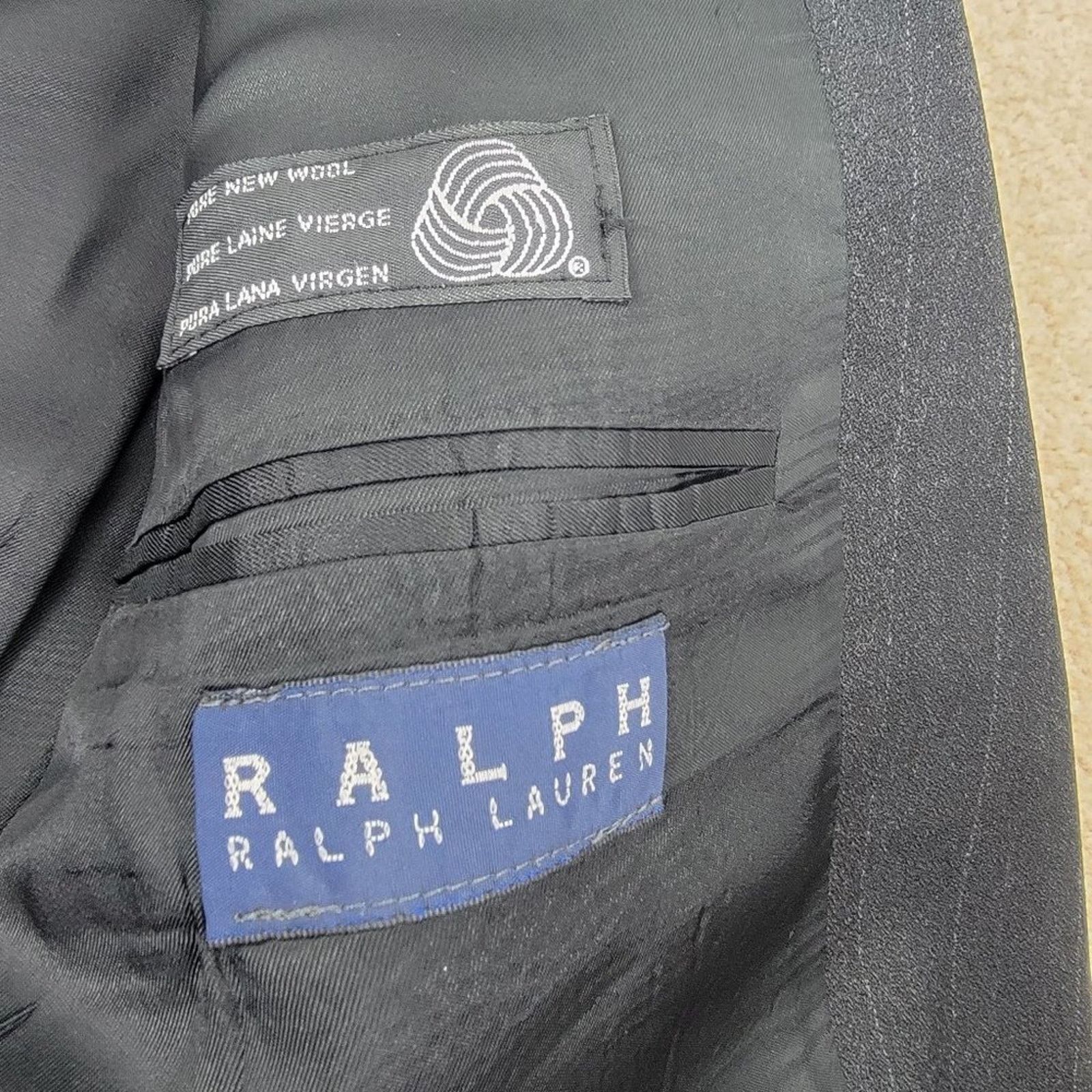 Vintage Ralph Ralph Lauren Virgin Wool Blazer Black Size 40R