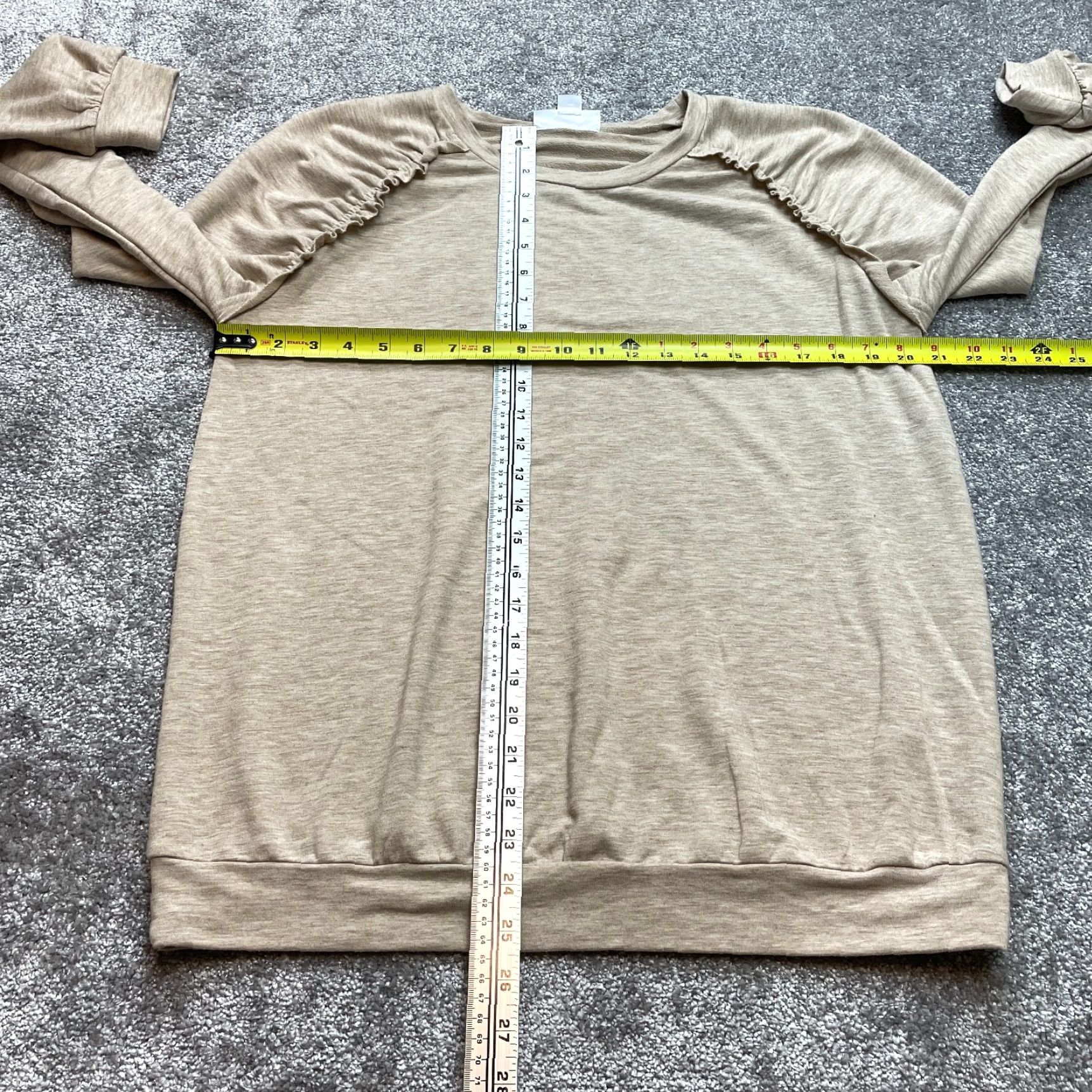Vintage Motherhood Maternity Sweatshirt Womens Small Tan Beige Stretch Pullover Soft Top Size S / US 4 / IT 40 - 4 Thumbnail