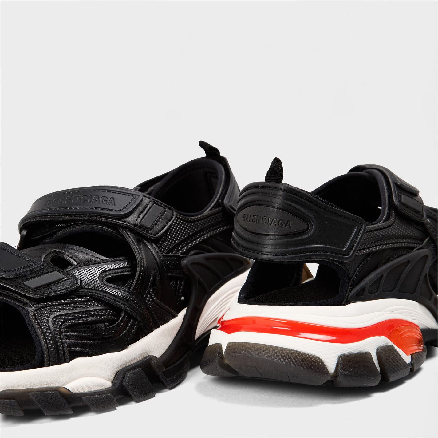 Balenciaga o1g2r1mq0226 Track Sandals In Black Size US 7.5 / EU 40-41 - 3 Thumbnail