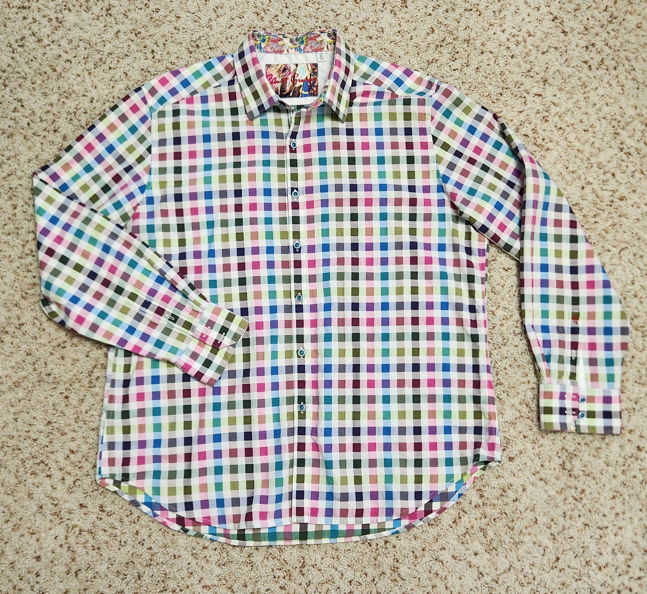 Robert Graham Robert Graham shirt XL men's multi color check cotton Size US XL / EU 56 / 4 - 9 Thumbnail