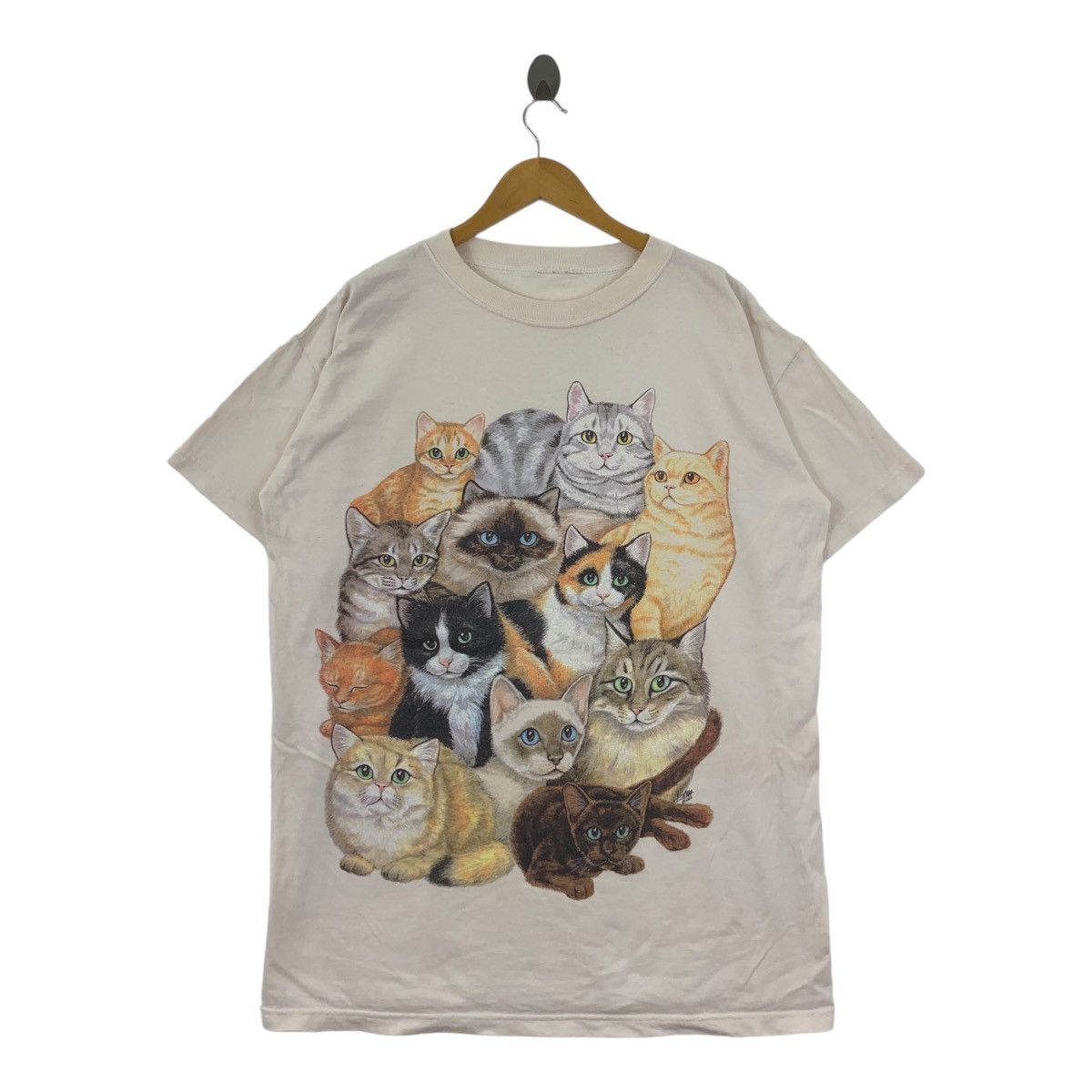 Vintage 90’ THOUSAND OF CATS AOP Over Print Tee Shirt