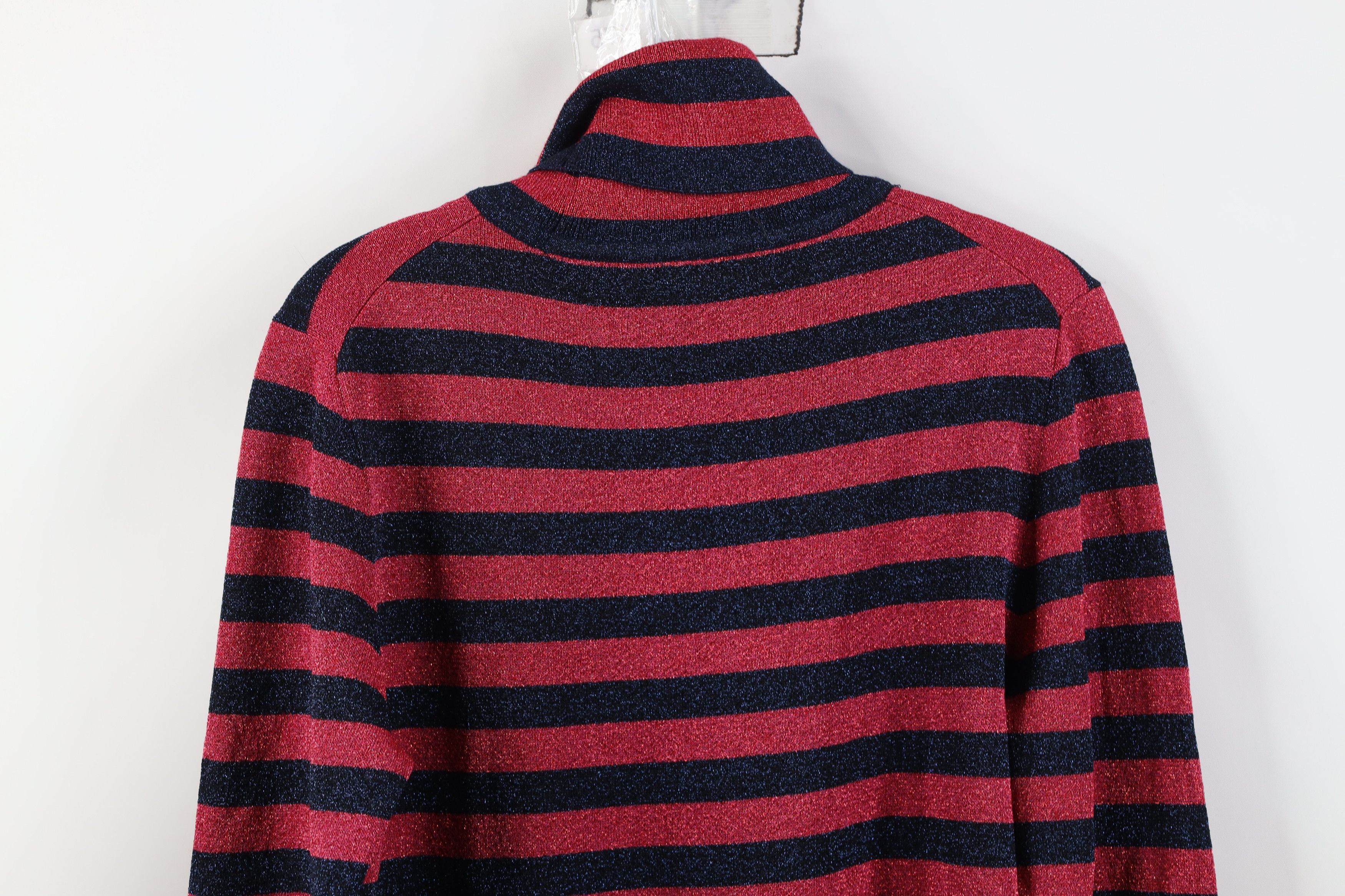 J.Crew Vintage Y2K J Crew Metallic Sparkle Turtleneck Sweater Size M / US 6-8 / IT 42-44 - 11 Thumbnail