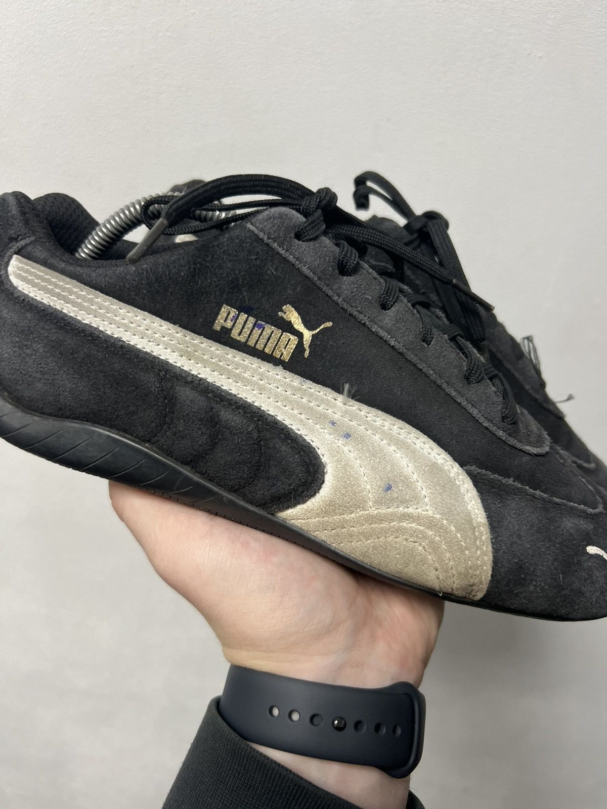 Japanese Brand Puma Speedcat Black Suede Sneakers Shoes Mostro Y3 Vibe Size US 7.5 / EU 40-41 - 3 Thumbnail