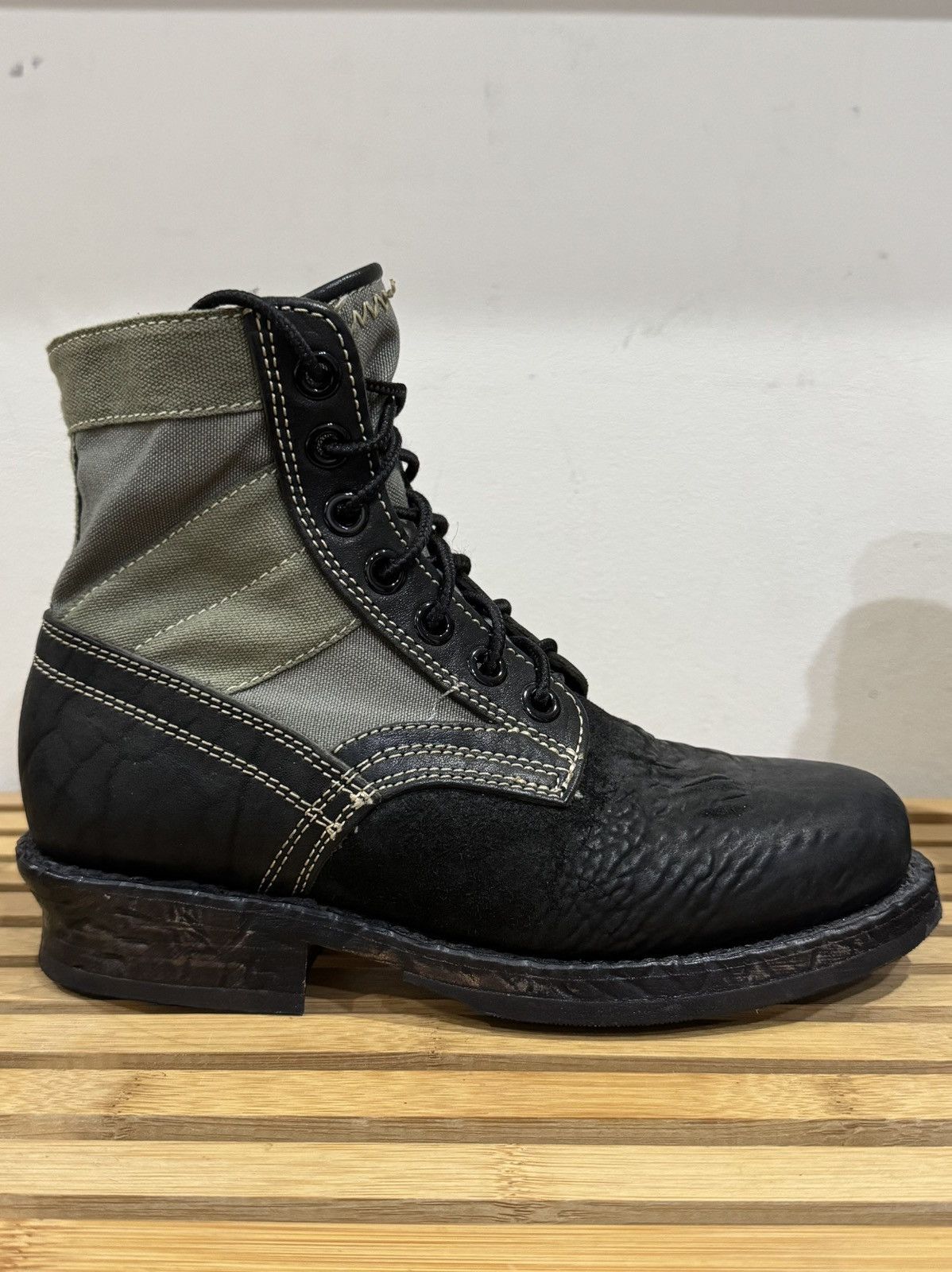 Visvim Visvim 7-Hole ‘73 Folk Boots Black Olive W7 37 38 W8 7 8 Size US 5 / EU 37 - 2 Thumbnail