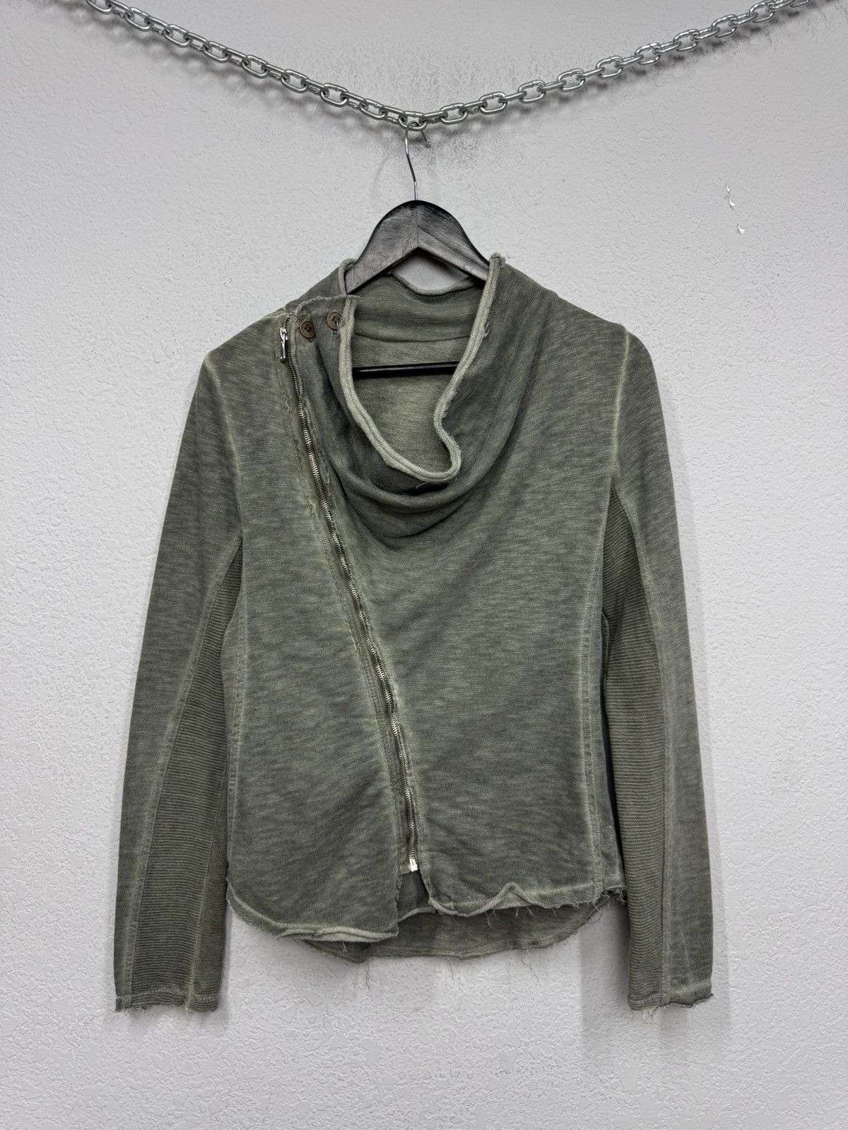 Diesel Vintage Hoodie Long Sleeve Zip Metal Rock Owens Style Size M / US 6-8 / IT 42-44 - 2 Thumbnail
